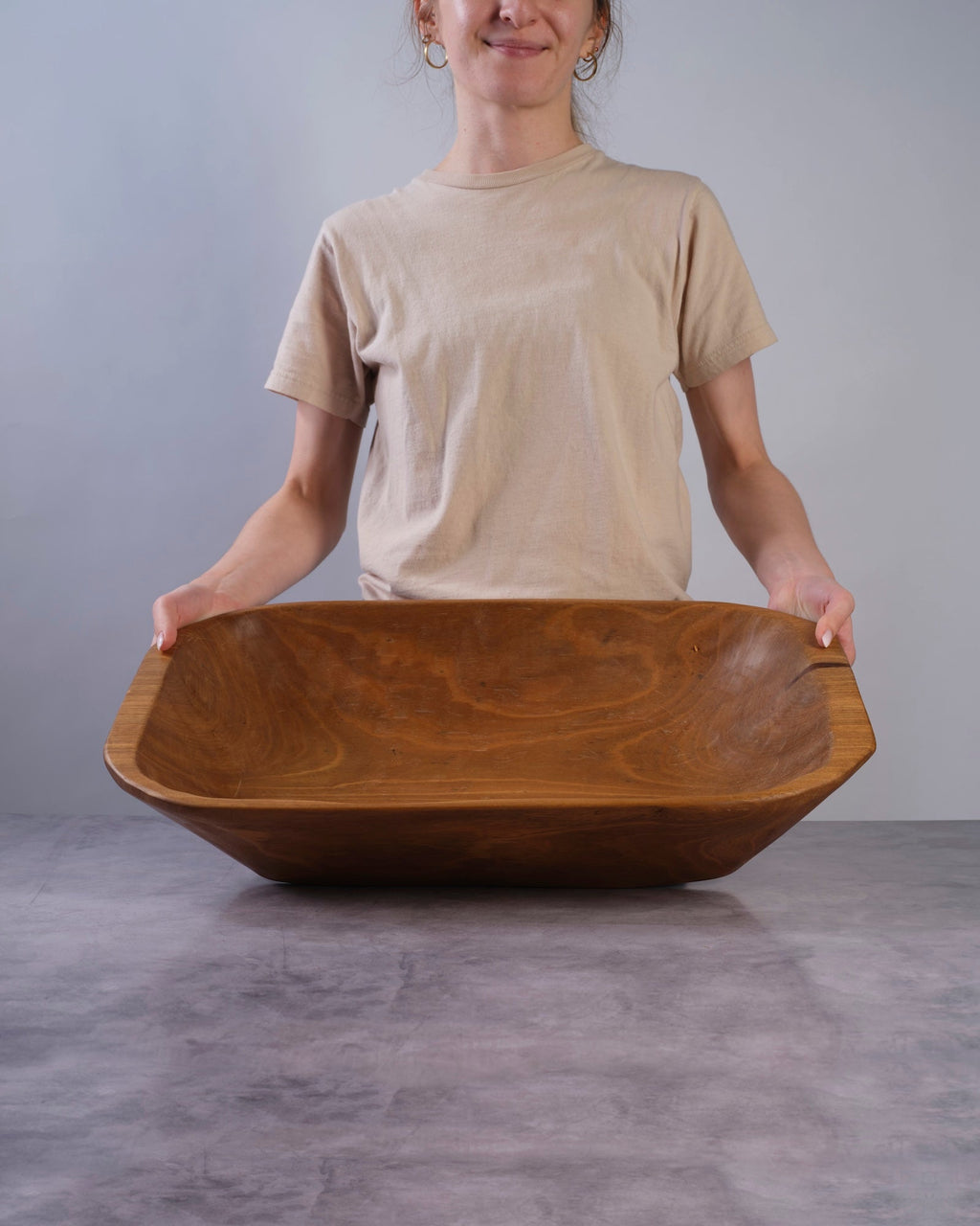 Terra Klay - Rectangular Extra Large Wooden Bowl, Tray