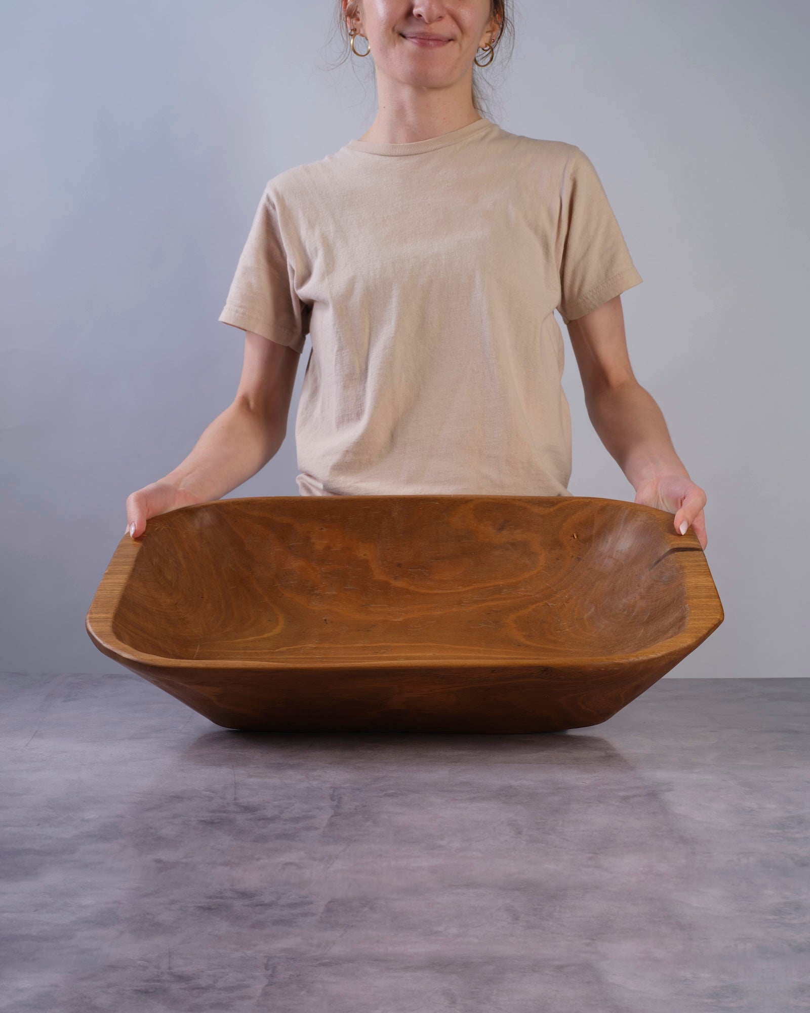 Terra Klay - Rectangular Extra Large Wooden Bowl, Tray