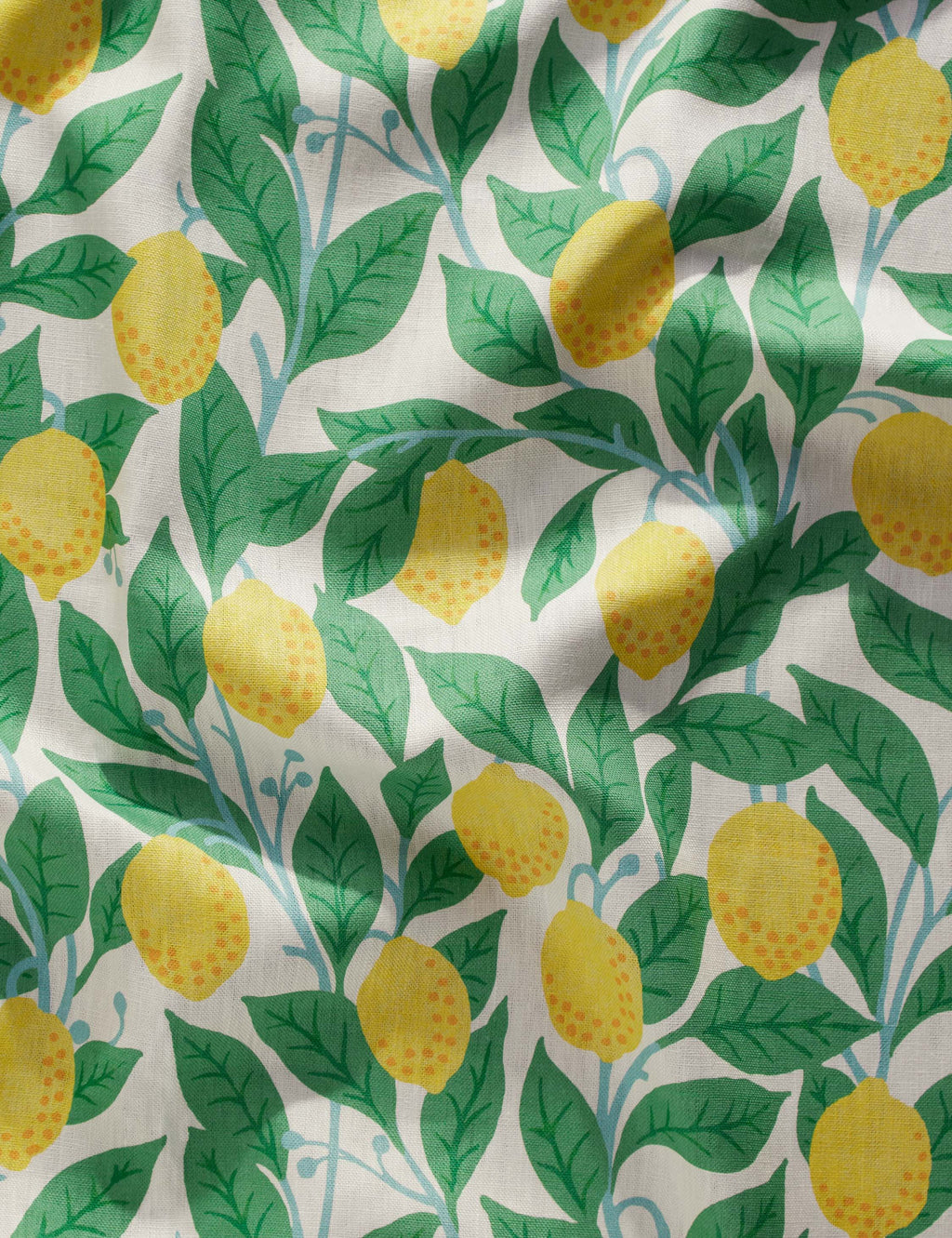 Lulu and Georgia - Lemons on Natural on Linen by Nathan Turner