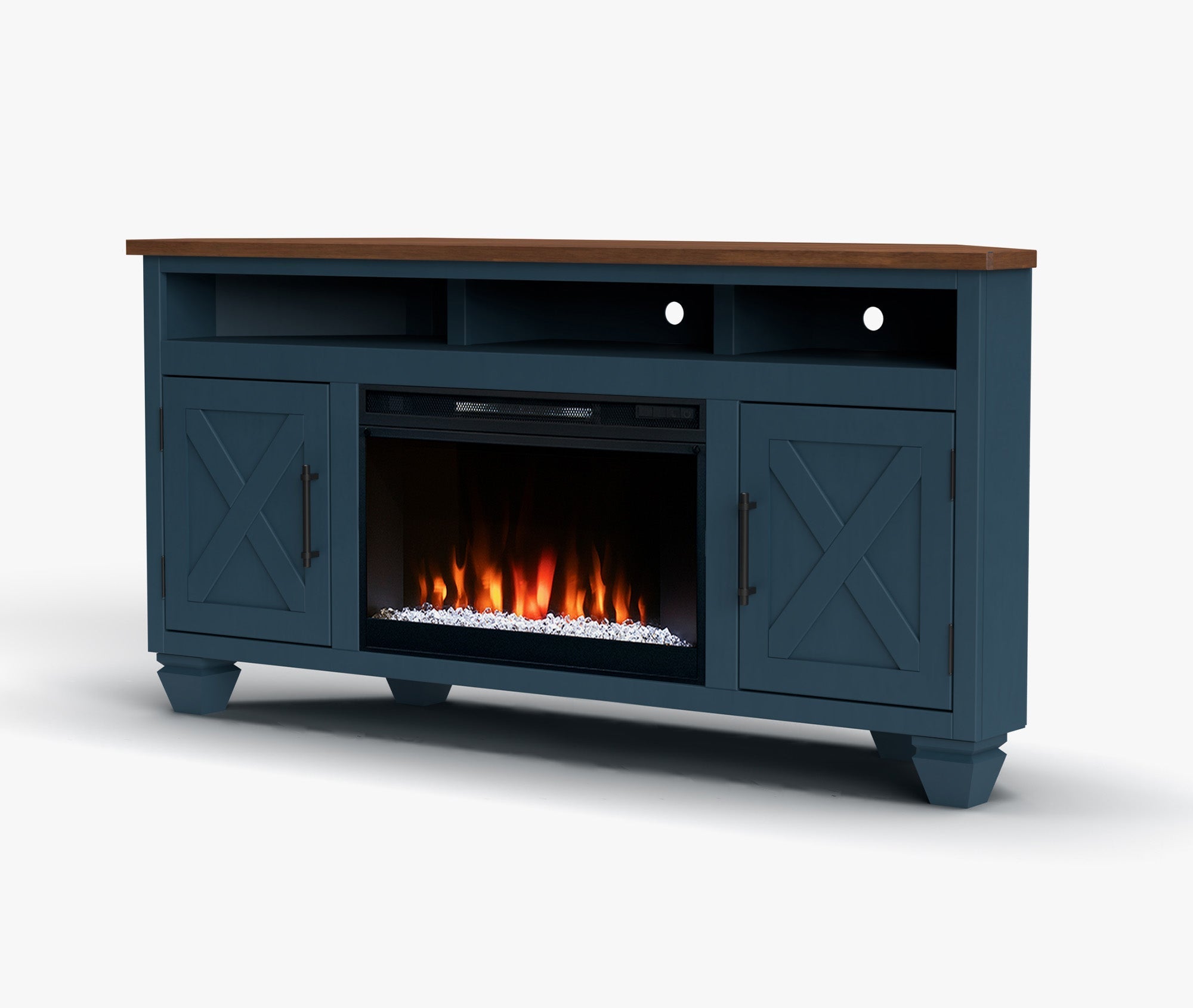 Real Cozy - 64" Liberty Corner Fireplace TV Stand
