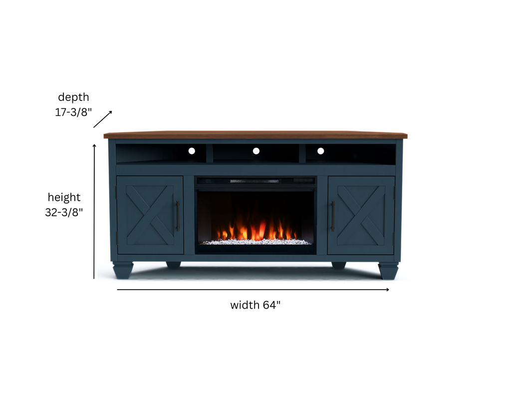 Real Cozy - 64" Liberty Corner Fireplace TV Stand