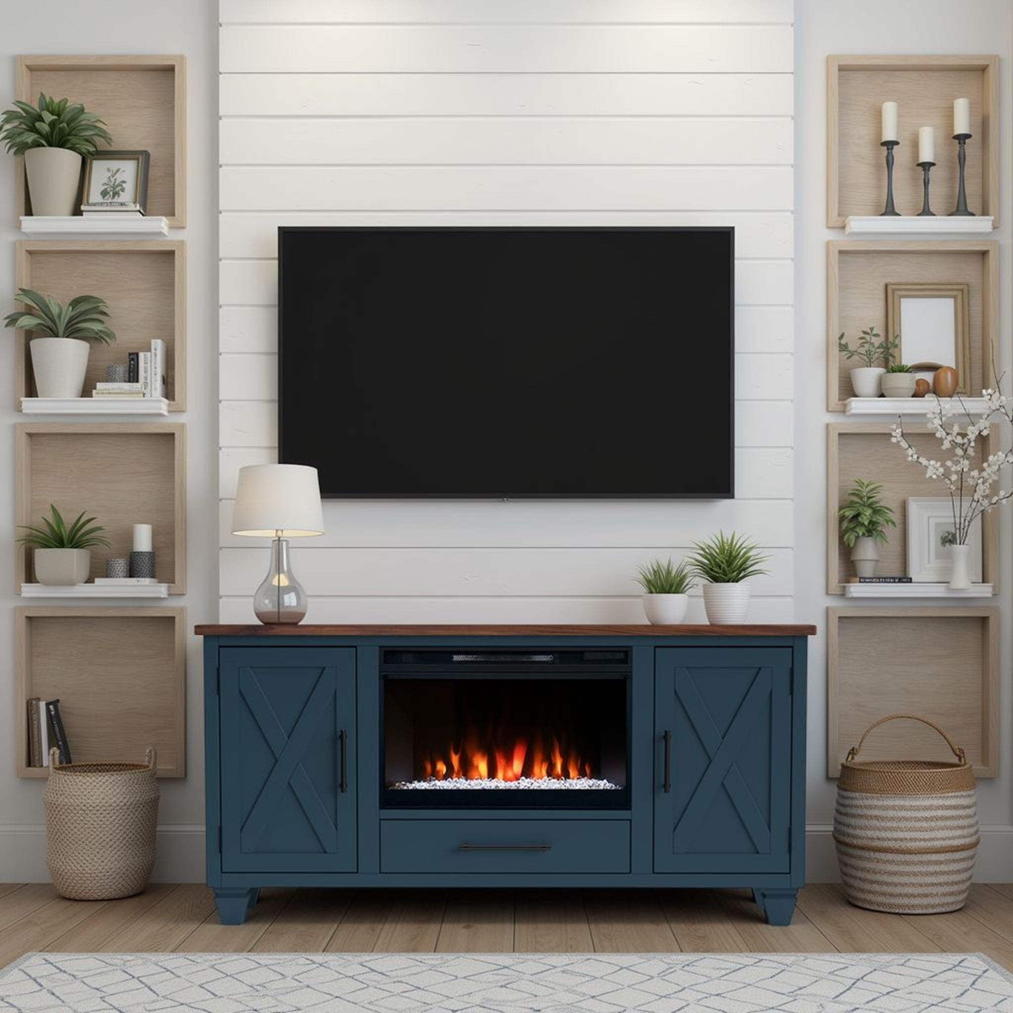 Real Cozy - 64" Liberty Fireplace TV Stand