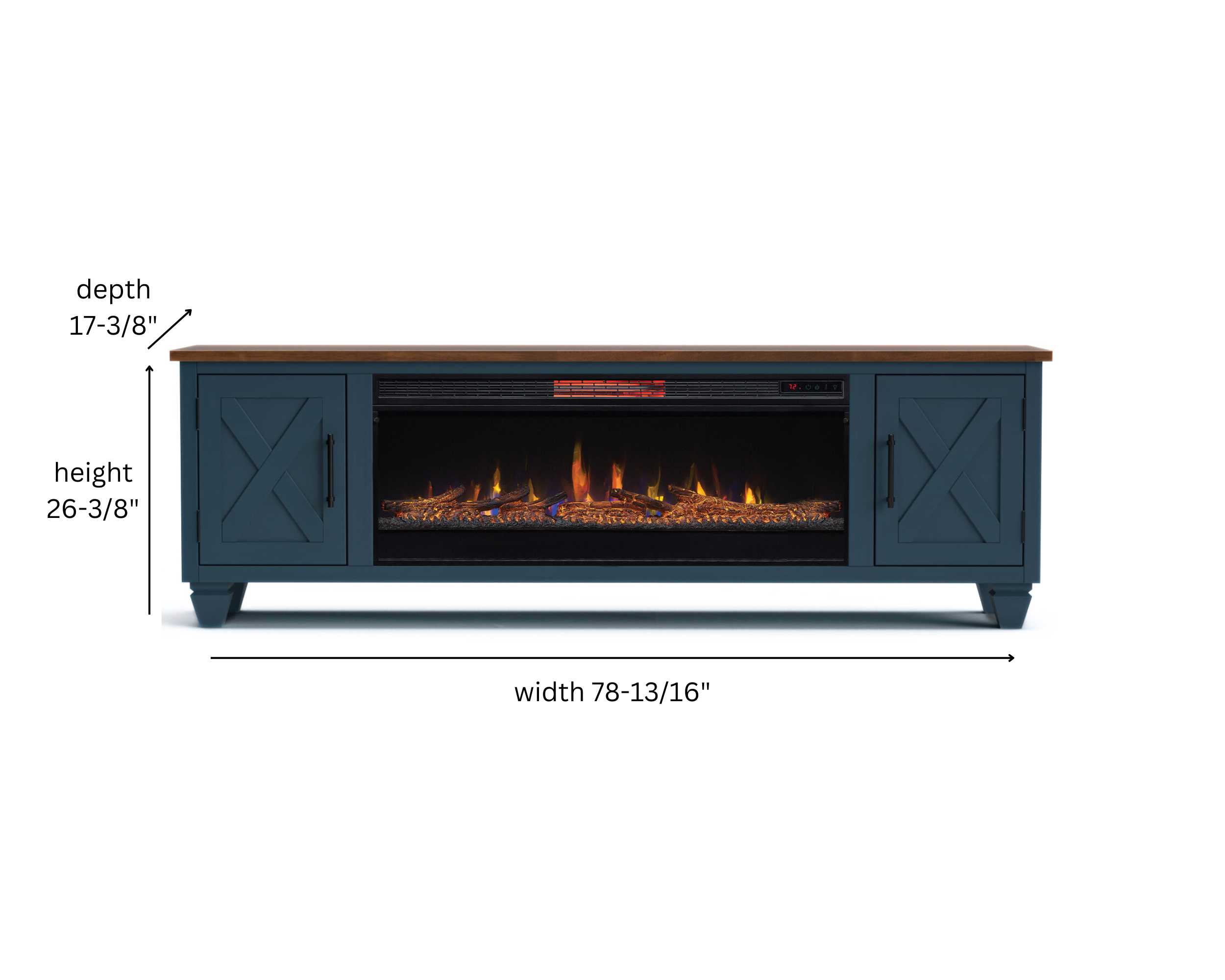 Real Cozy - 78" Liberty Fireplace TV Stand