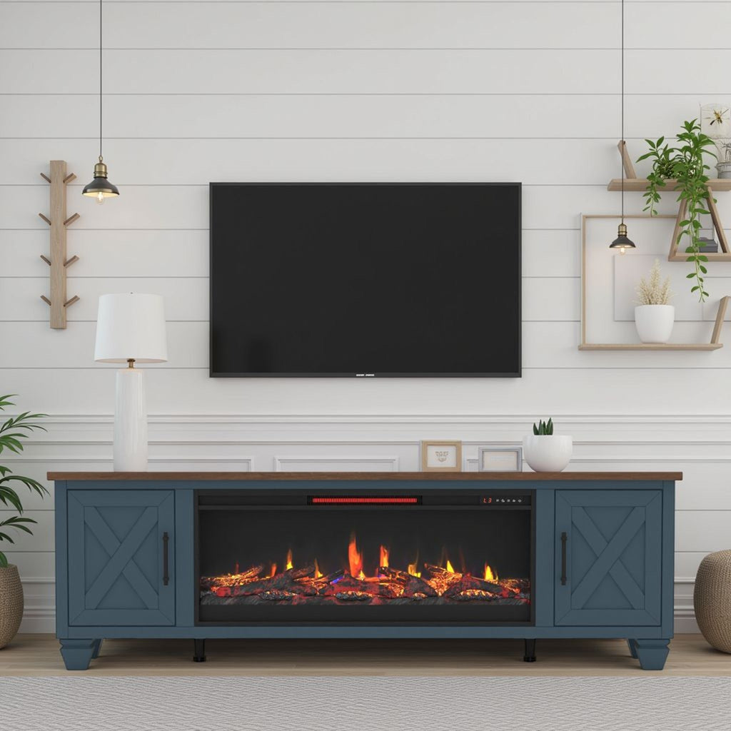 Real Cozy - 78" Liberty Fireplace TV Stand