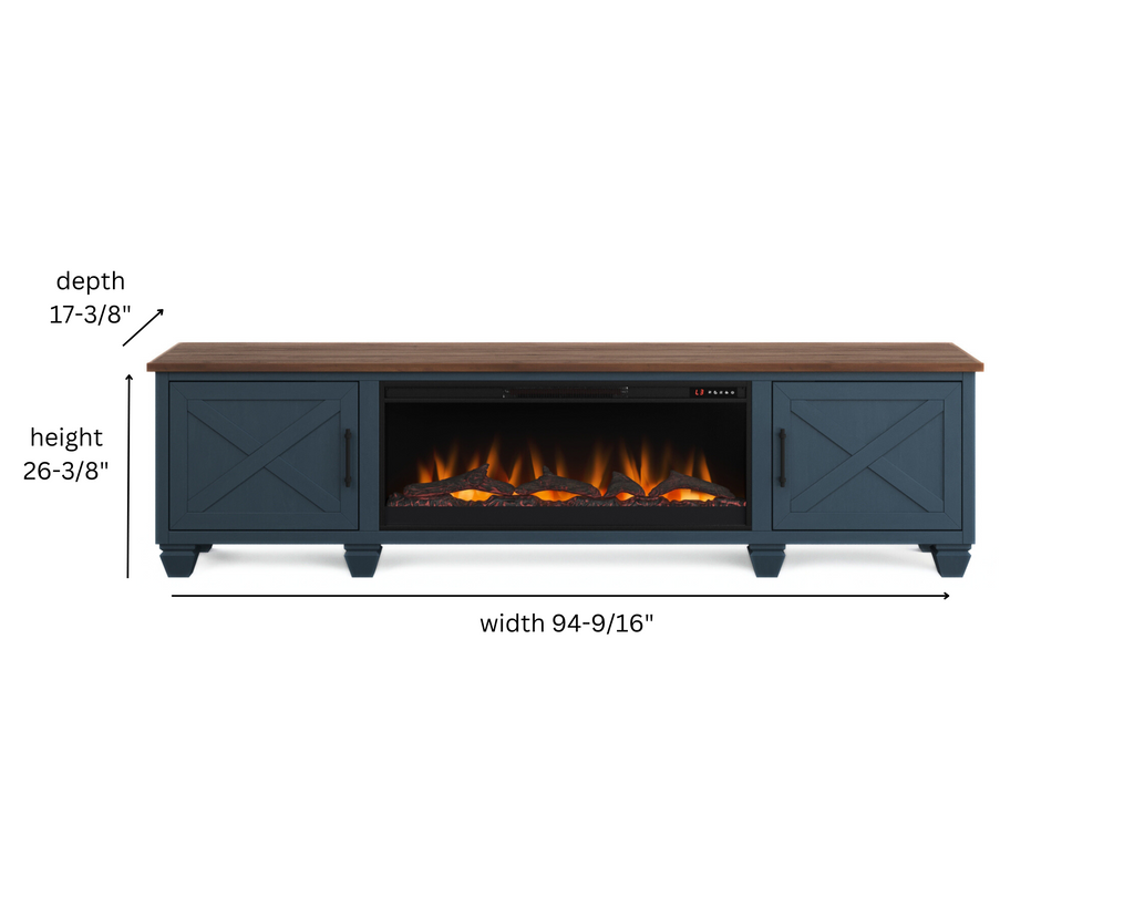 Real Cozy - 95" Liberty Fireplace TV Stand