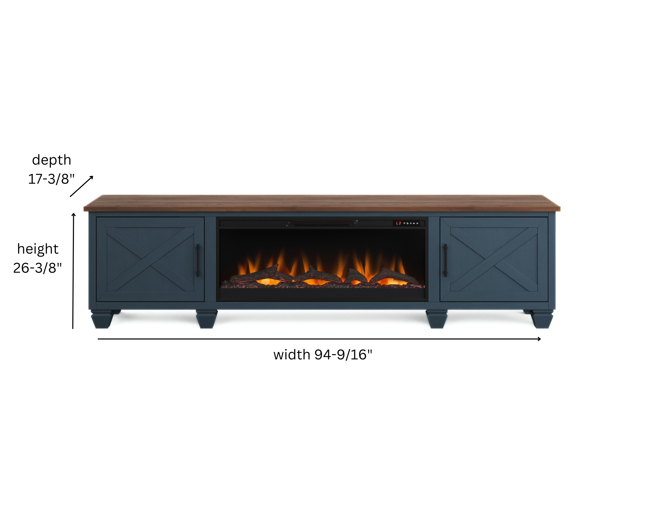 Real Cozy - 95" Liberty Fireplace TV Stand