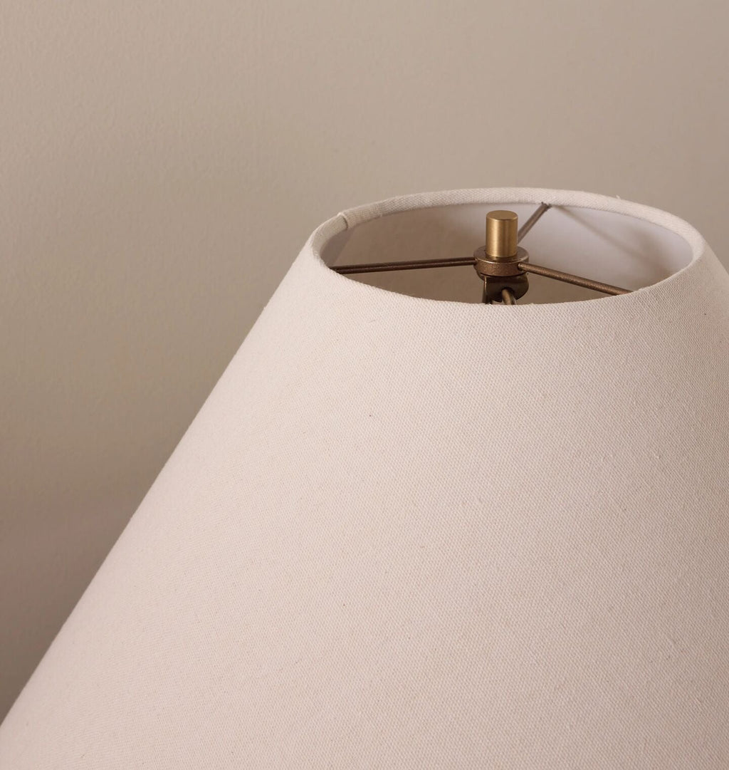 Amber Interiors - Orb Table Lamp in Mottled Ivory