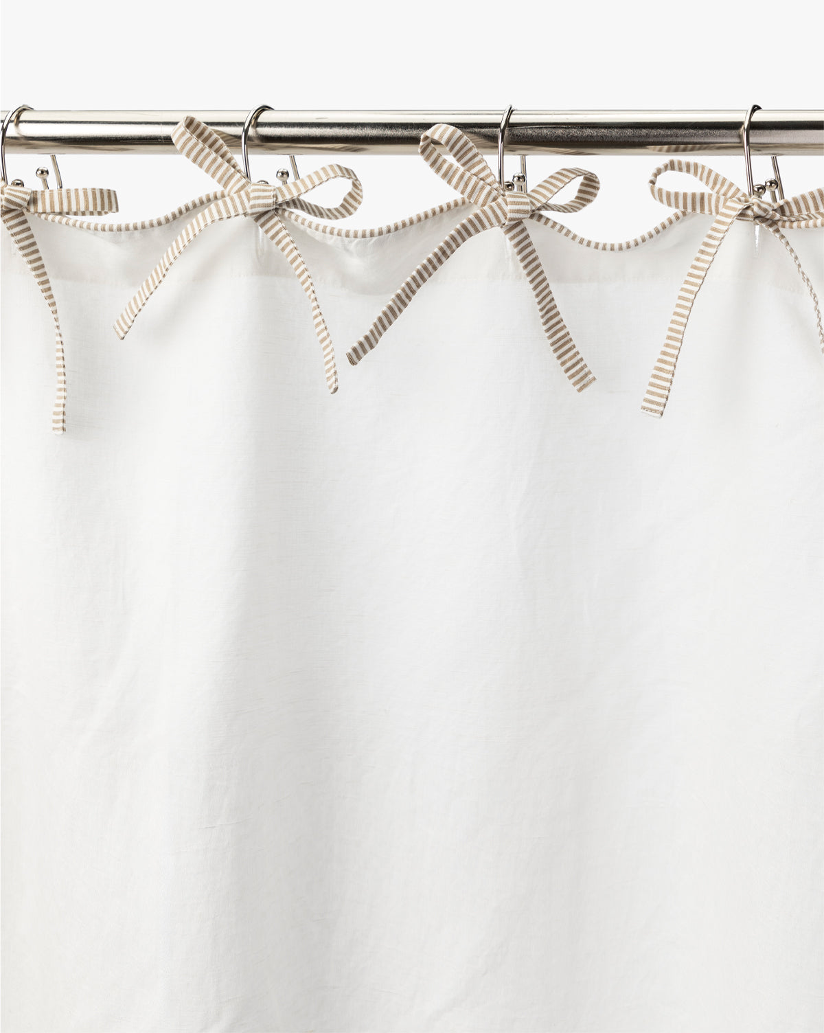 McGee & Co - Lillian Shower Curtain with Striped Ties