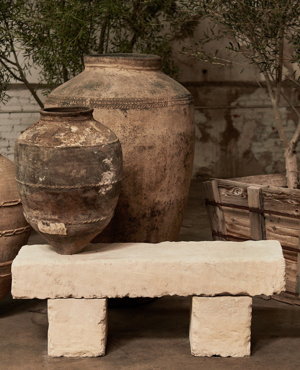 Olive Ateliers - Limestone Bench