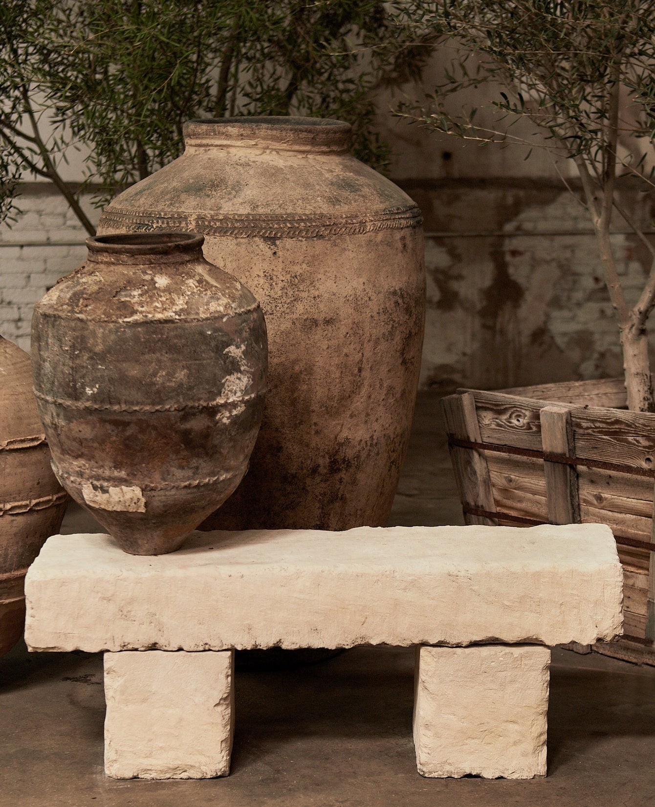 Olive Ateliers - Limestone Bench