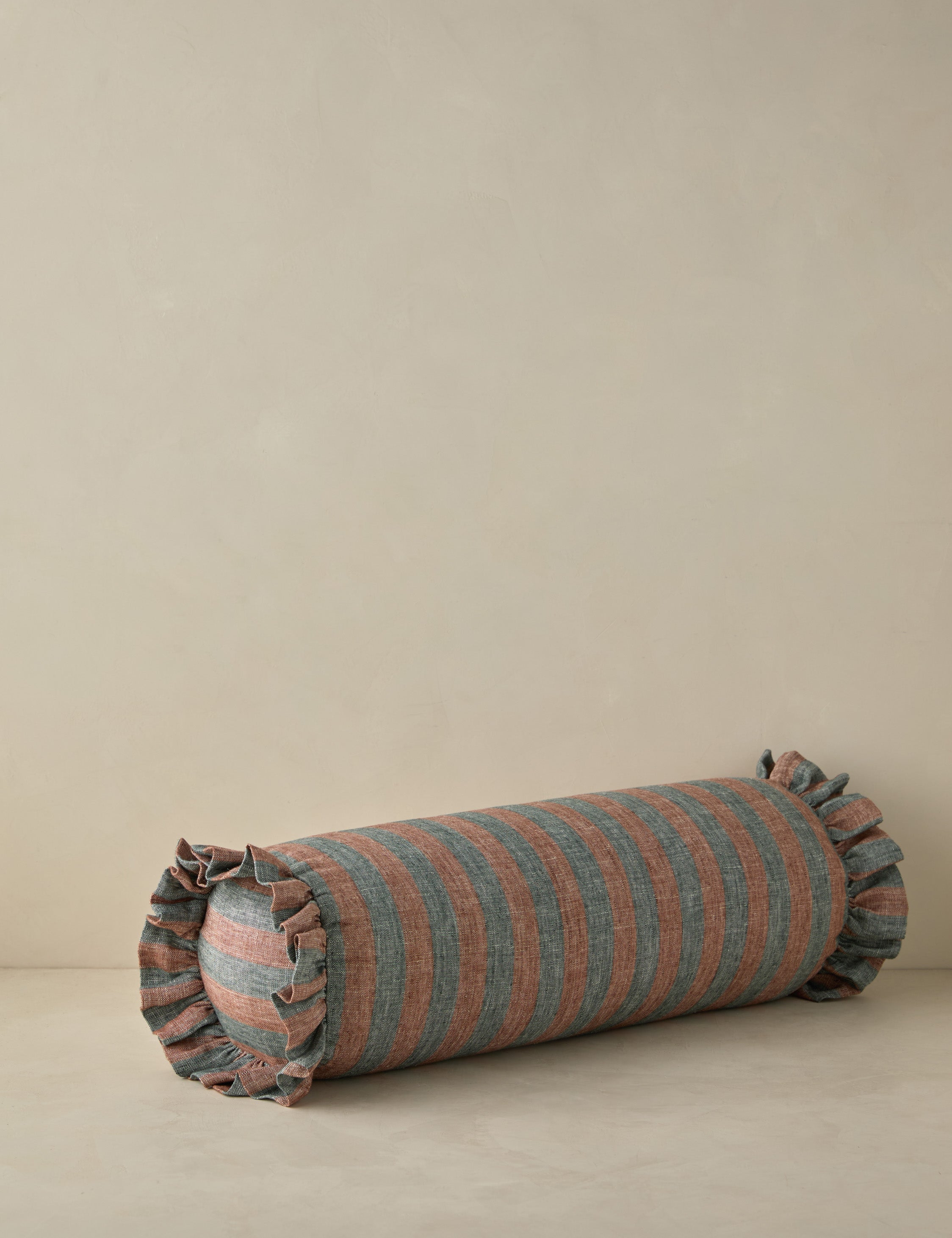 Lulu and Georgia - Amaroso Linen Ruffle Bolster Pillow