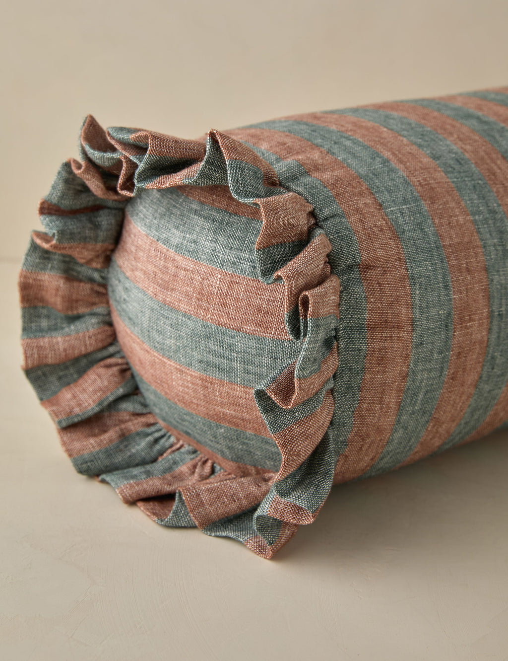 Lulu and Georgia - Amaroso Linen Ruffle Bolster Pillow