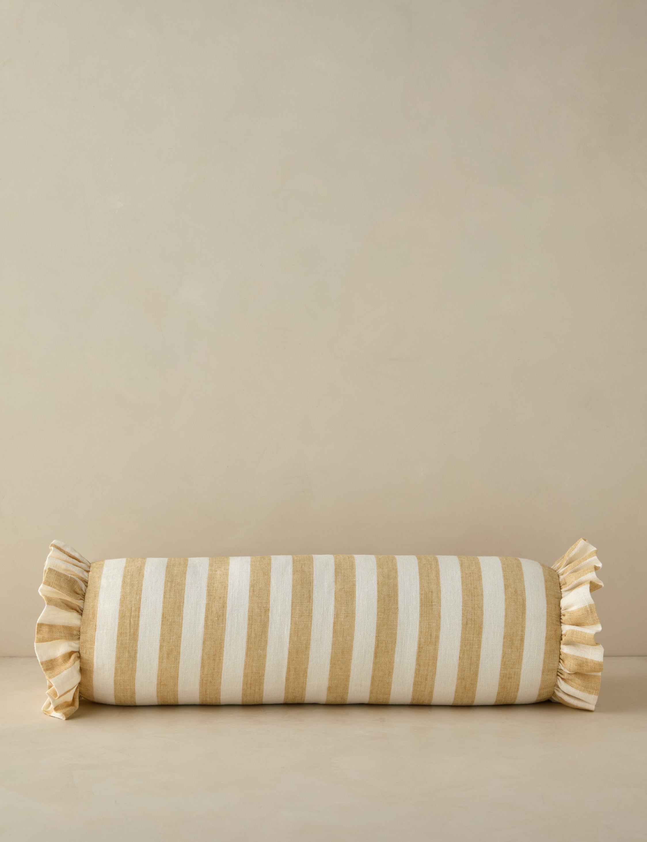 Lulu and Georgia - Amaroso Linen Ruffle Bolster Pillow