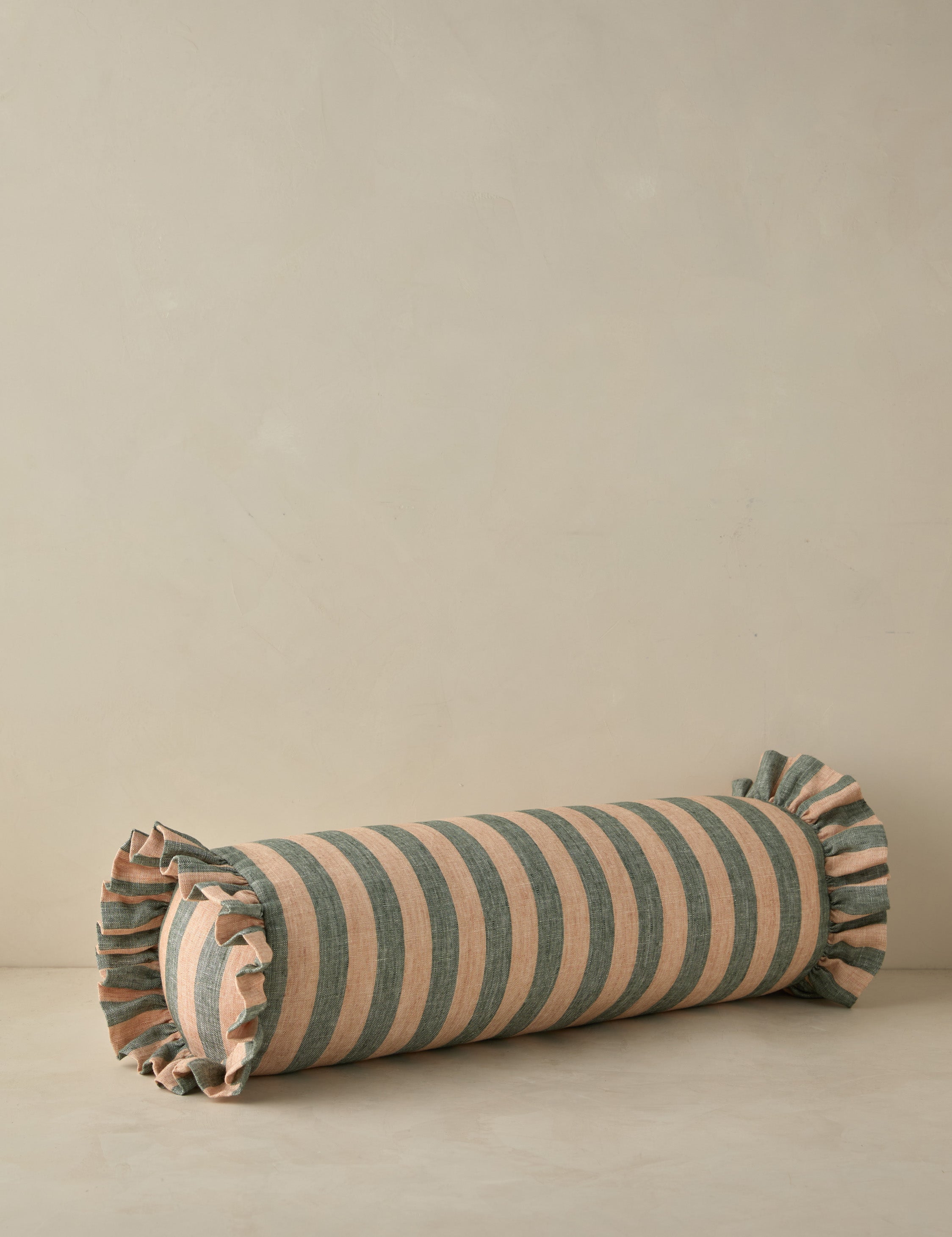 Lulu and Georgia - Amaroso Linen Ruffle Bolster Pillow