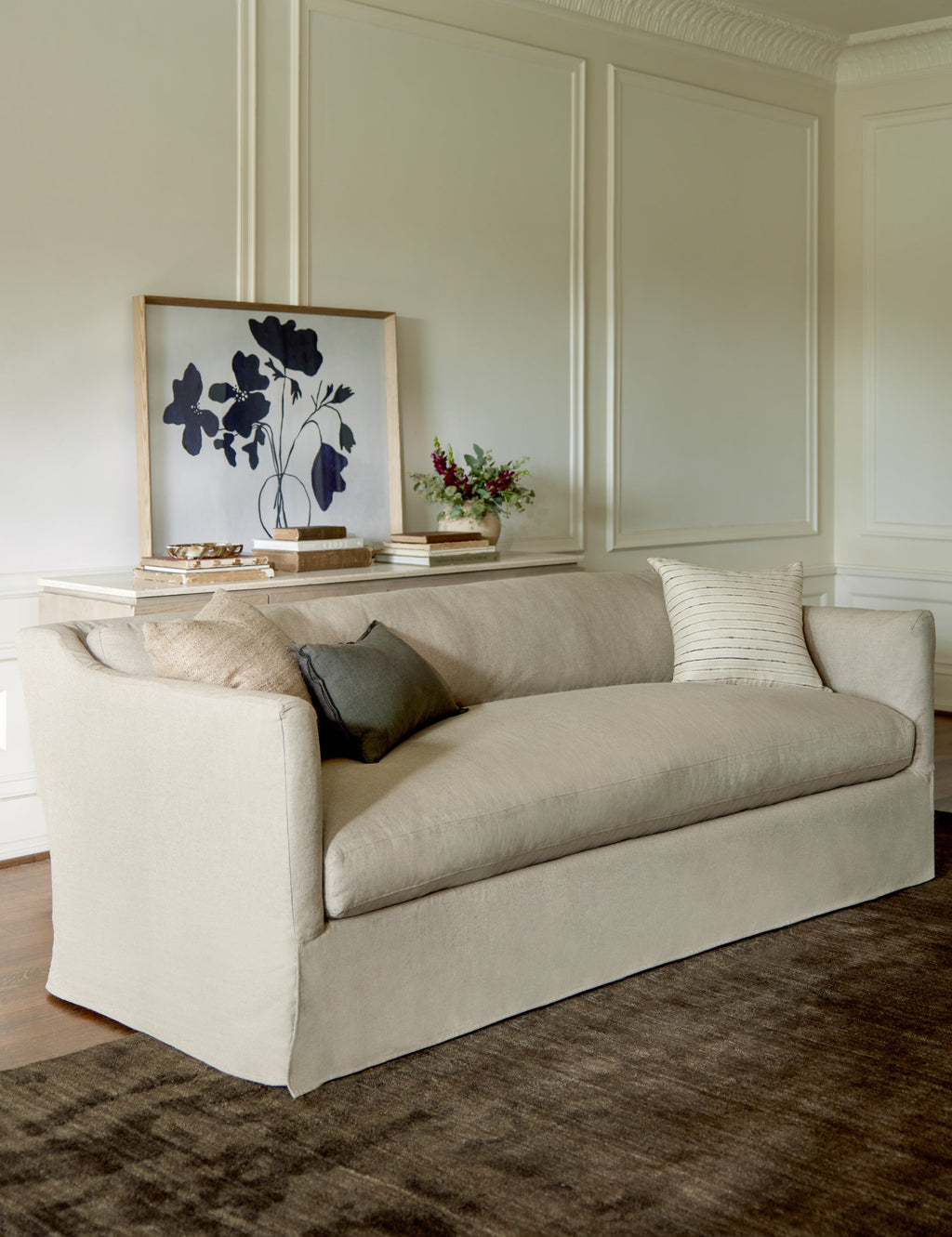 Lulu and Georgia - Open Box: Fabienne Slipcover Sofa, Natural