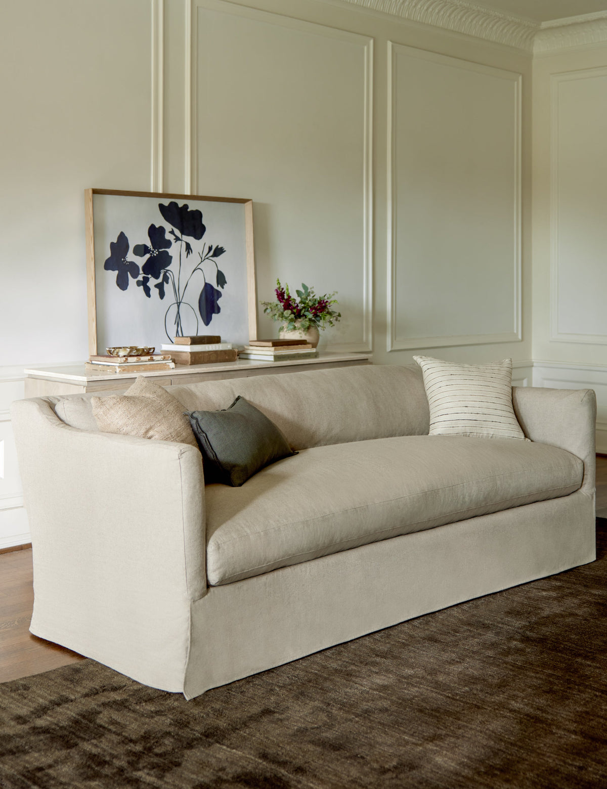 Lulu and Georgia - Open Box: Fabienne Slipcover Sofa, Natural