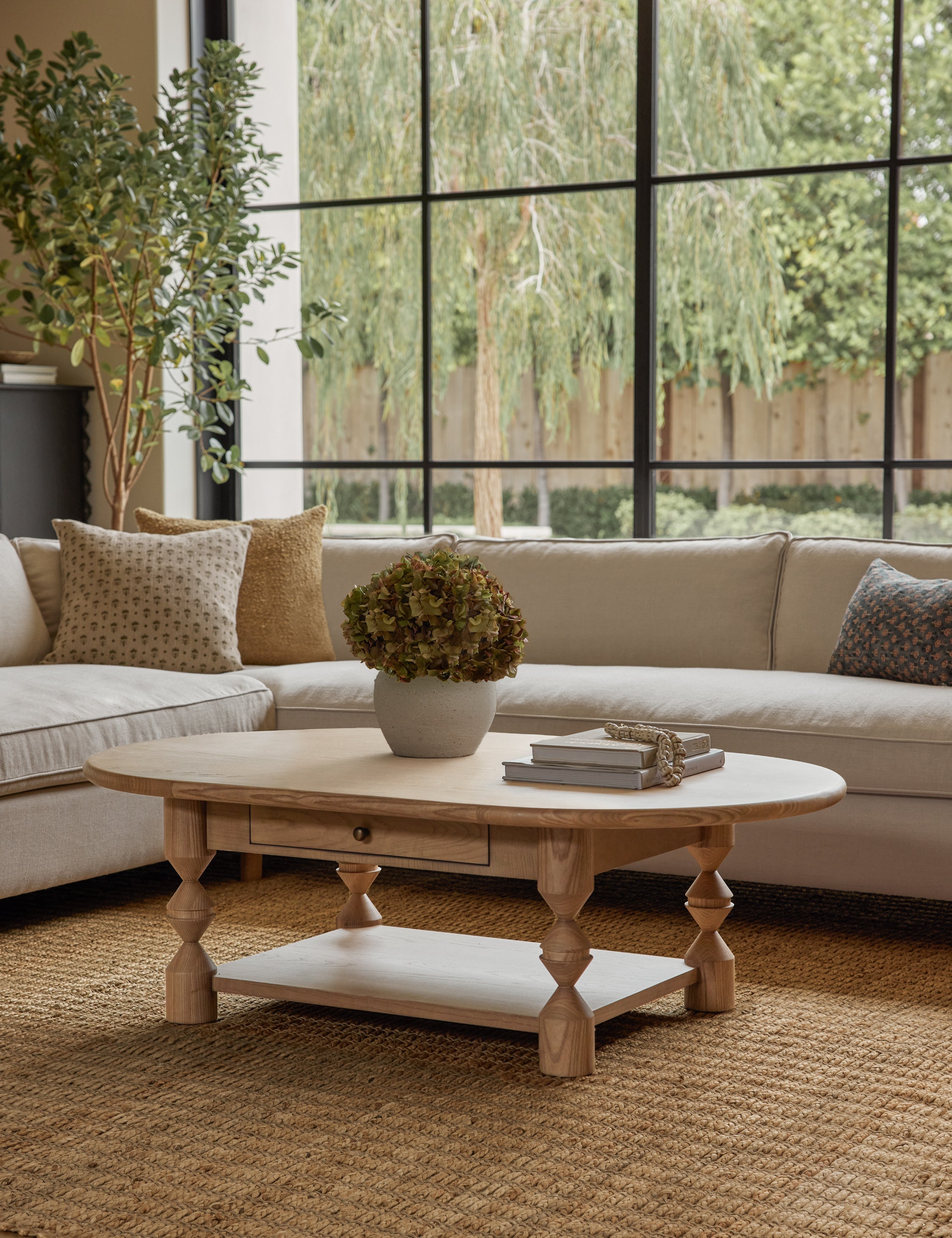 Lulu and Georgia - Topia Oval Coffee Table by Ginny Macdonald