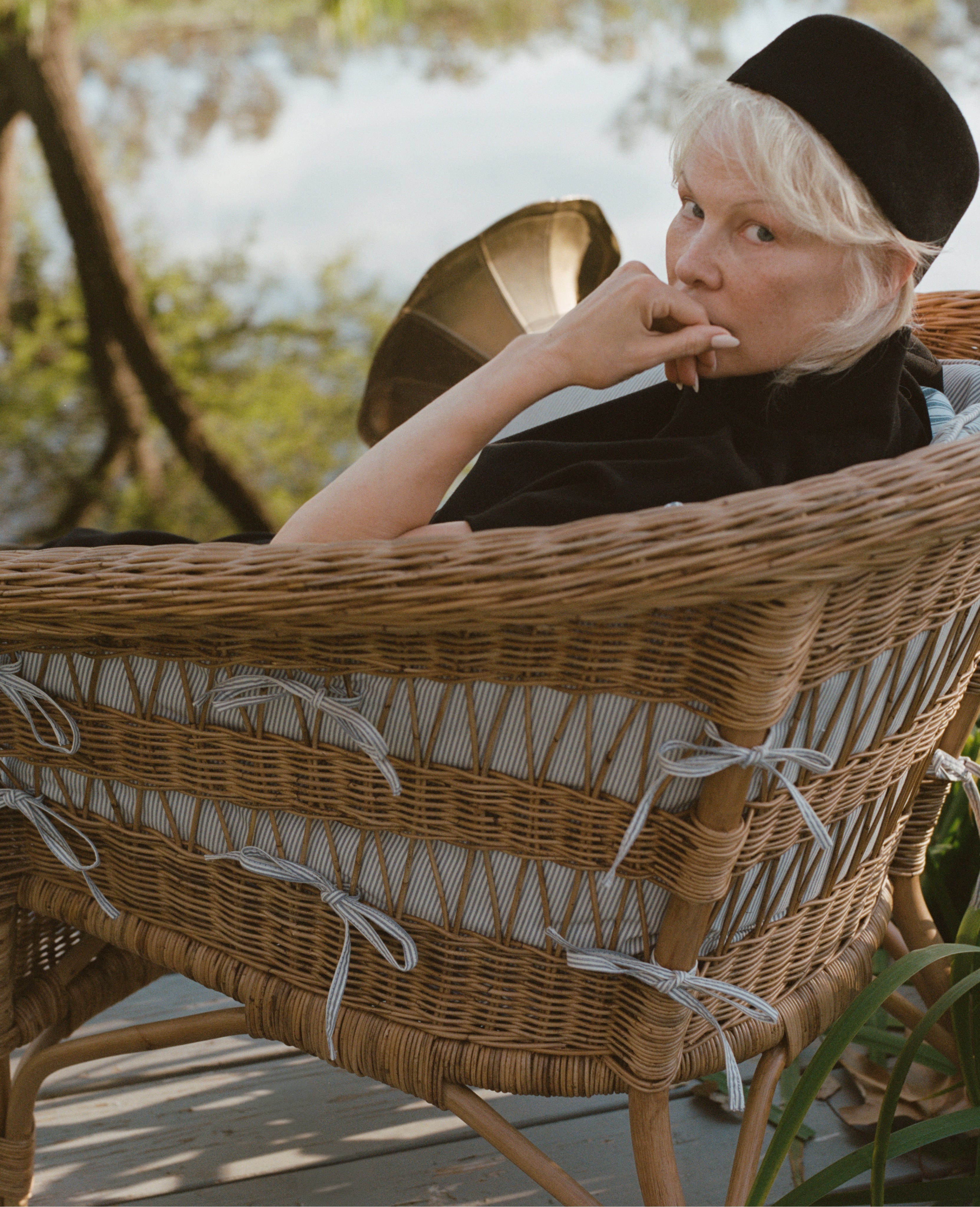 Olive Ateliers - Sanctuary Lounge Chair Back Cushion - Bayside Stripe