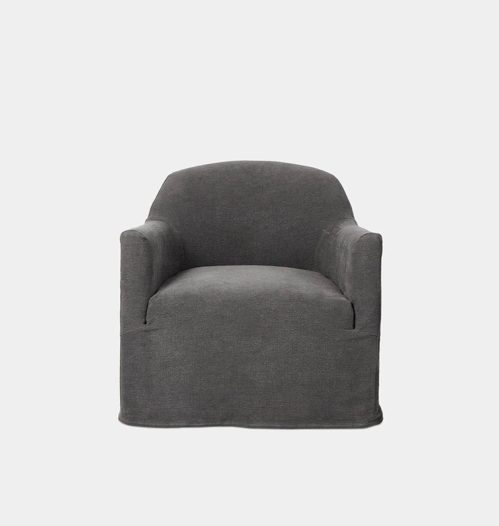 Amber Interiors - Lowell Slipcover Swivel Chair