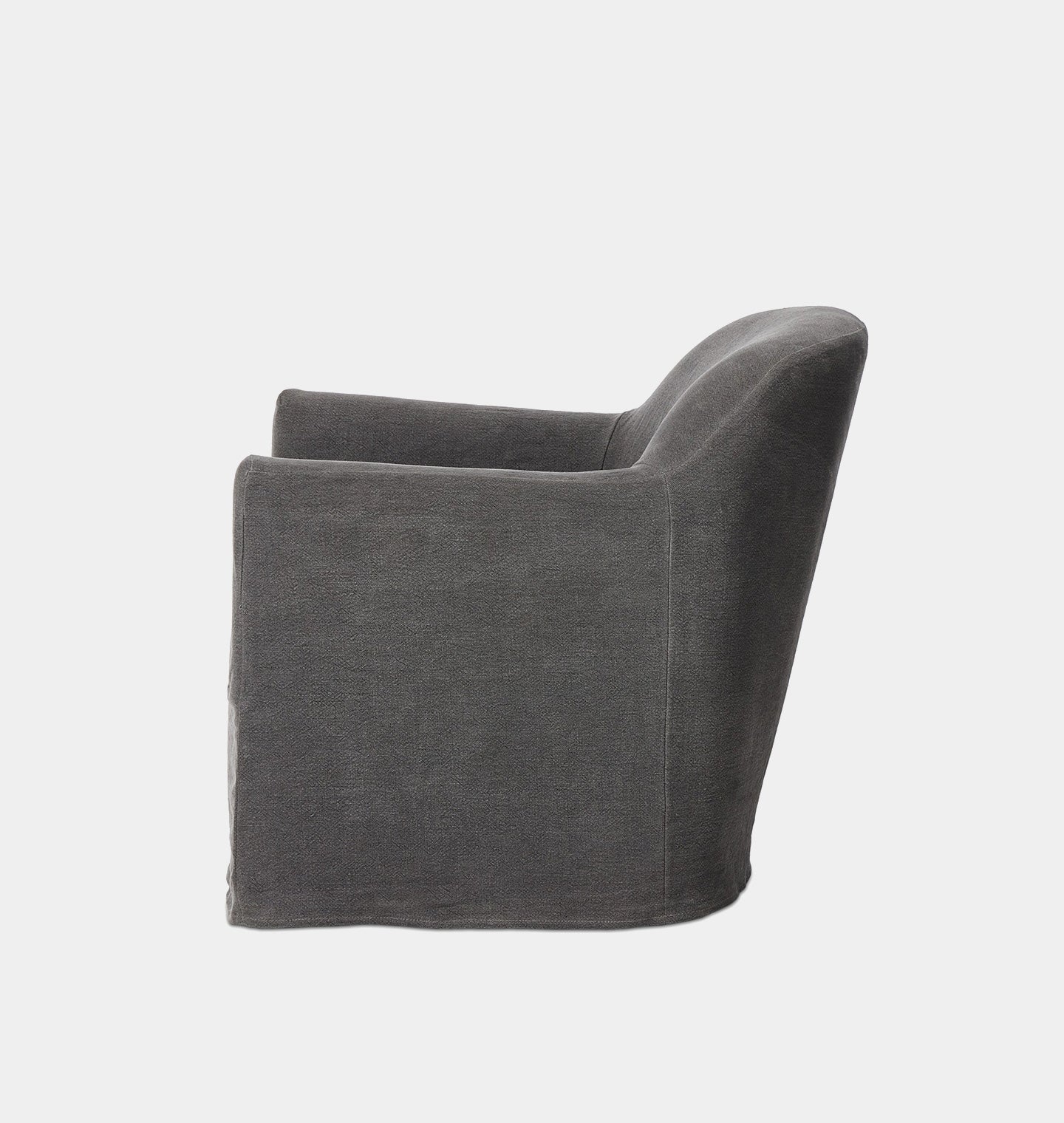 Amber Interiors - Lowell Slipcover Swivel Chair