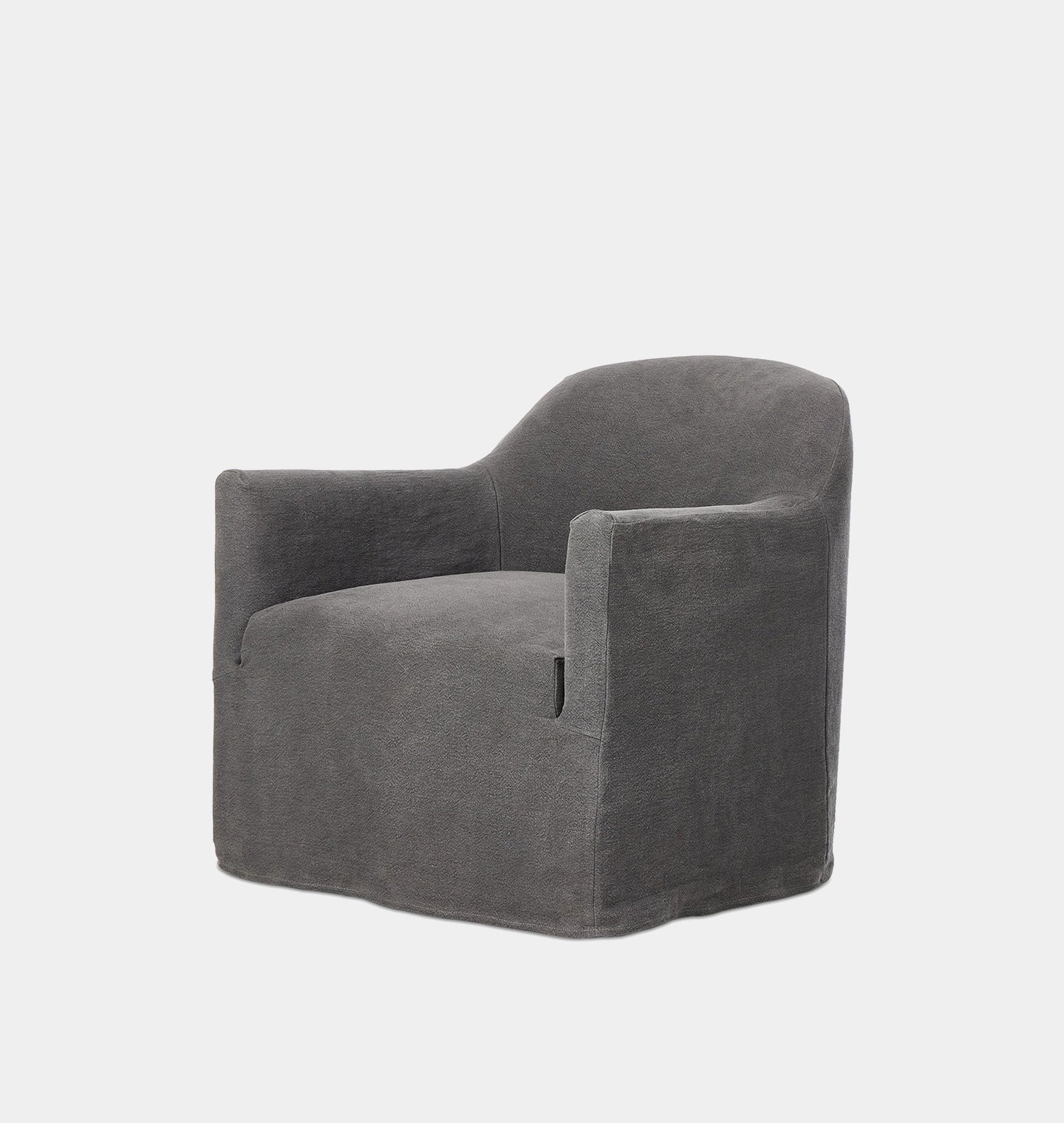 Amber Interiors - Lowell Slipcover Swivel Chair