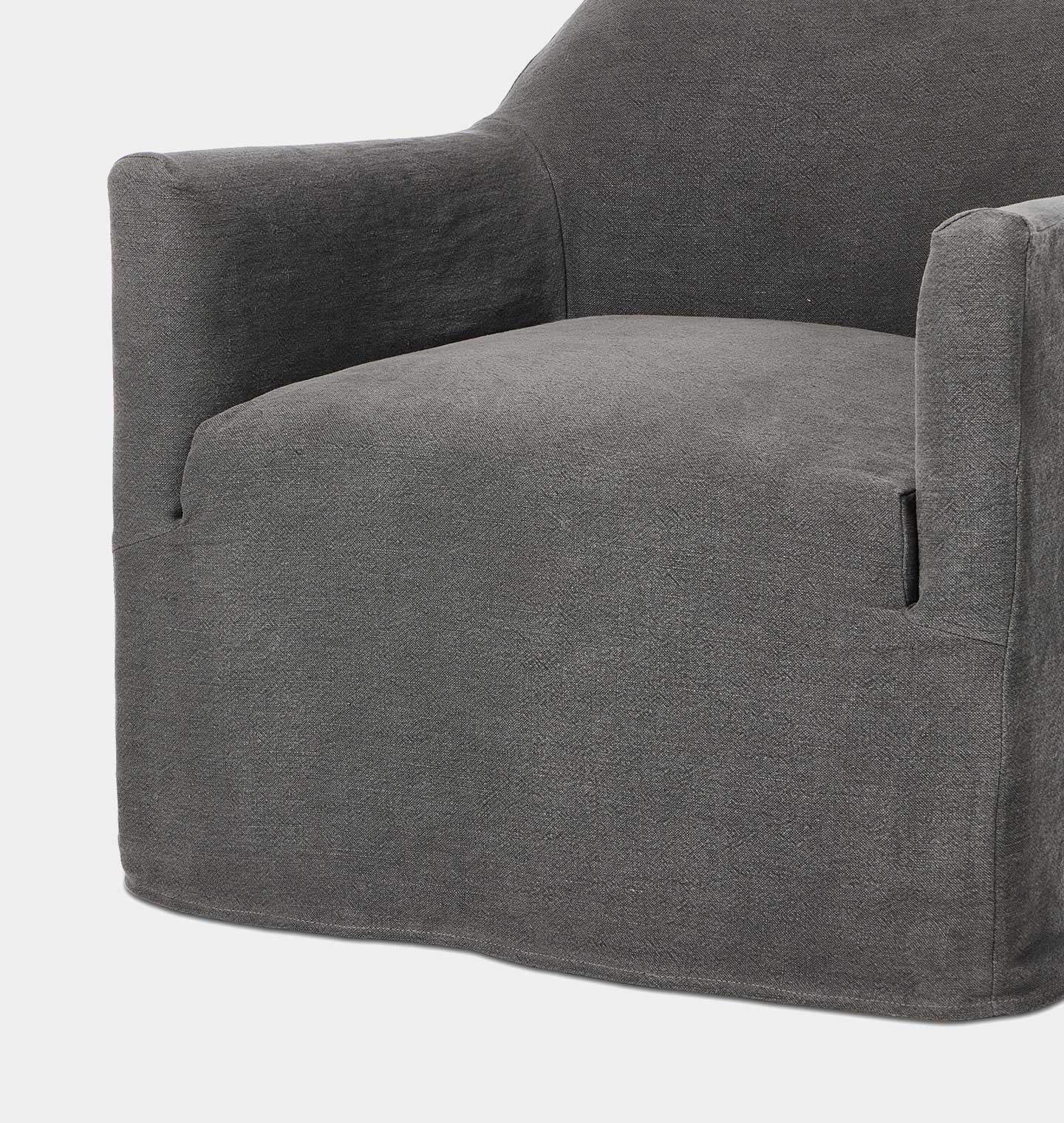 Amber Interiors - Lowell Slipcover Swivel Chair