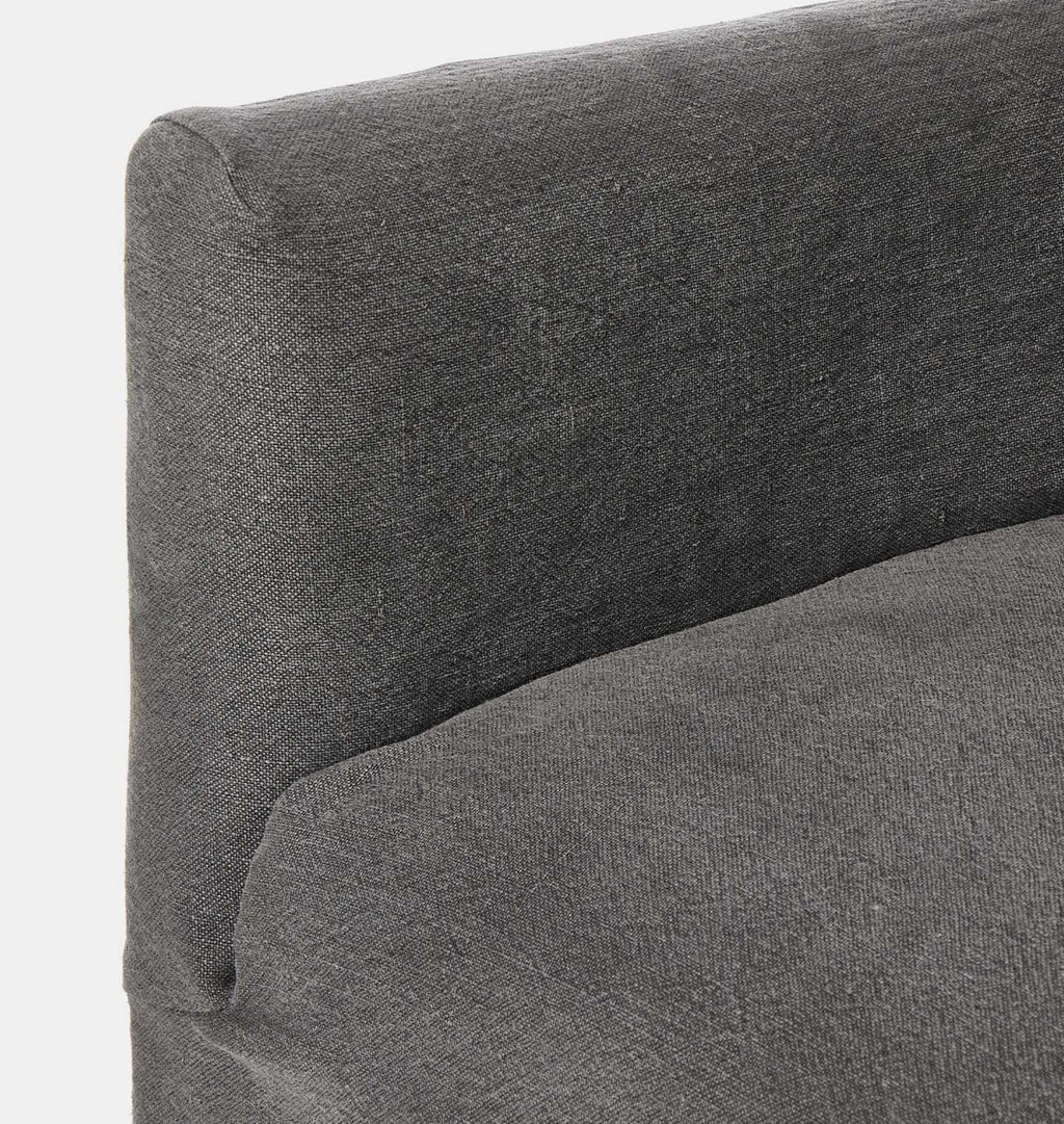 Amber Interiors - Lowell Slipcover Swivel Chair