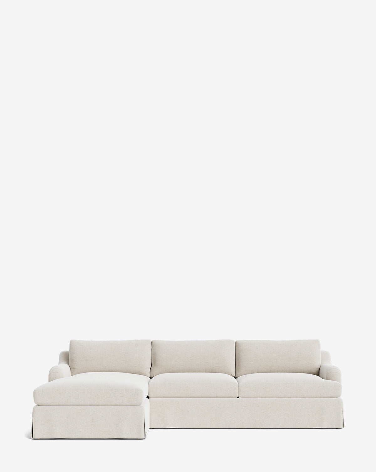 McGee & Co - Lucille Skirted English Roll Arm Chaise Sectional