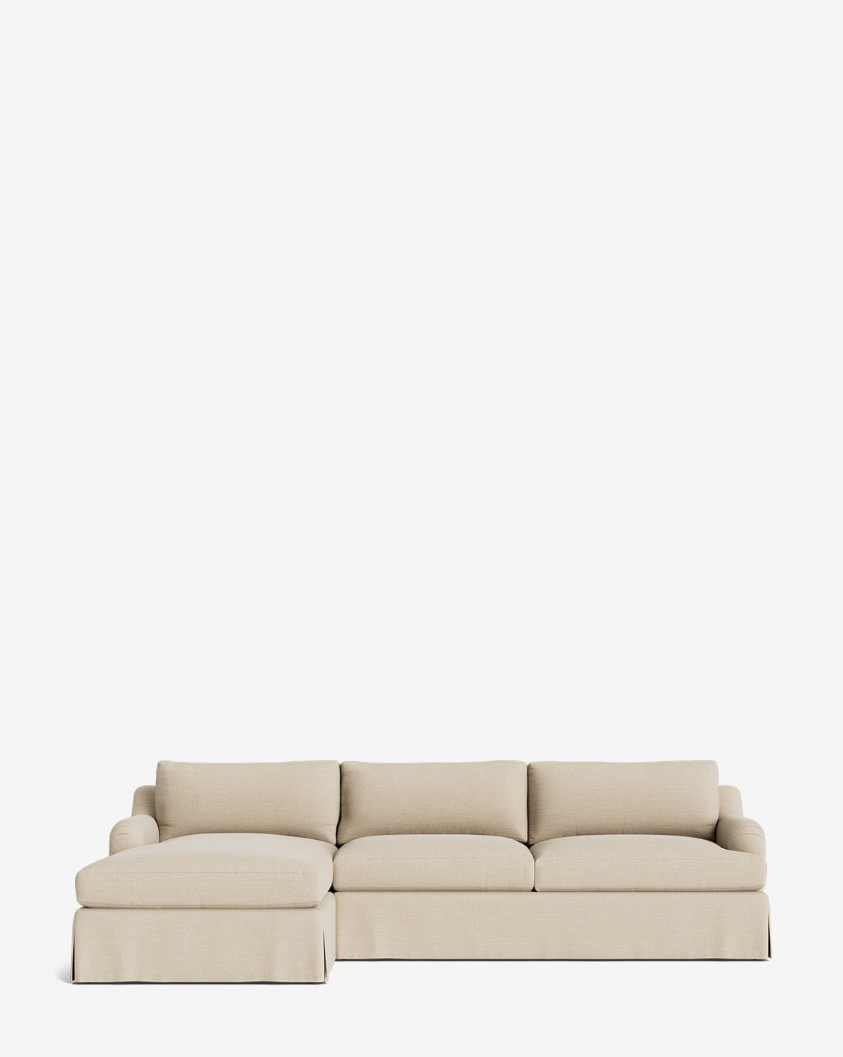 McGee & Co - Lucille Skirted English Roll Arm Chaise Sectional