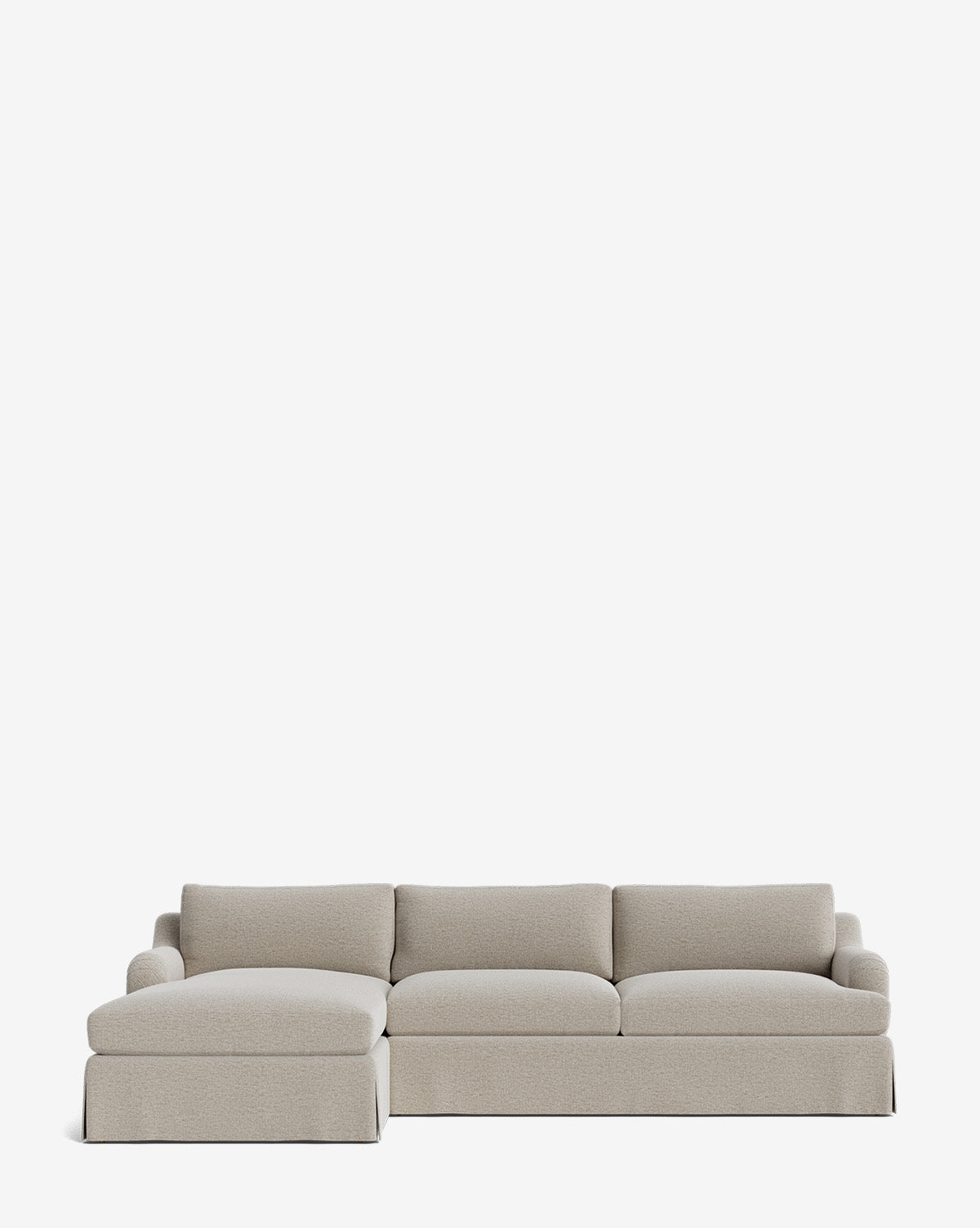 McGee & Co - Lucille Skirted English Roll Arm Chaise Sectional