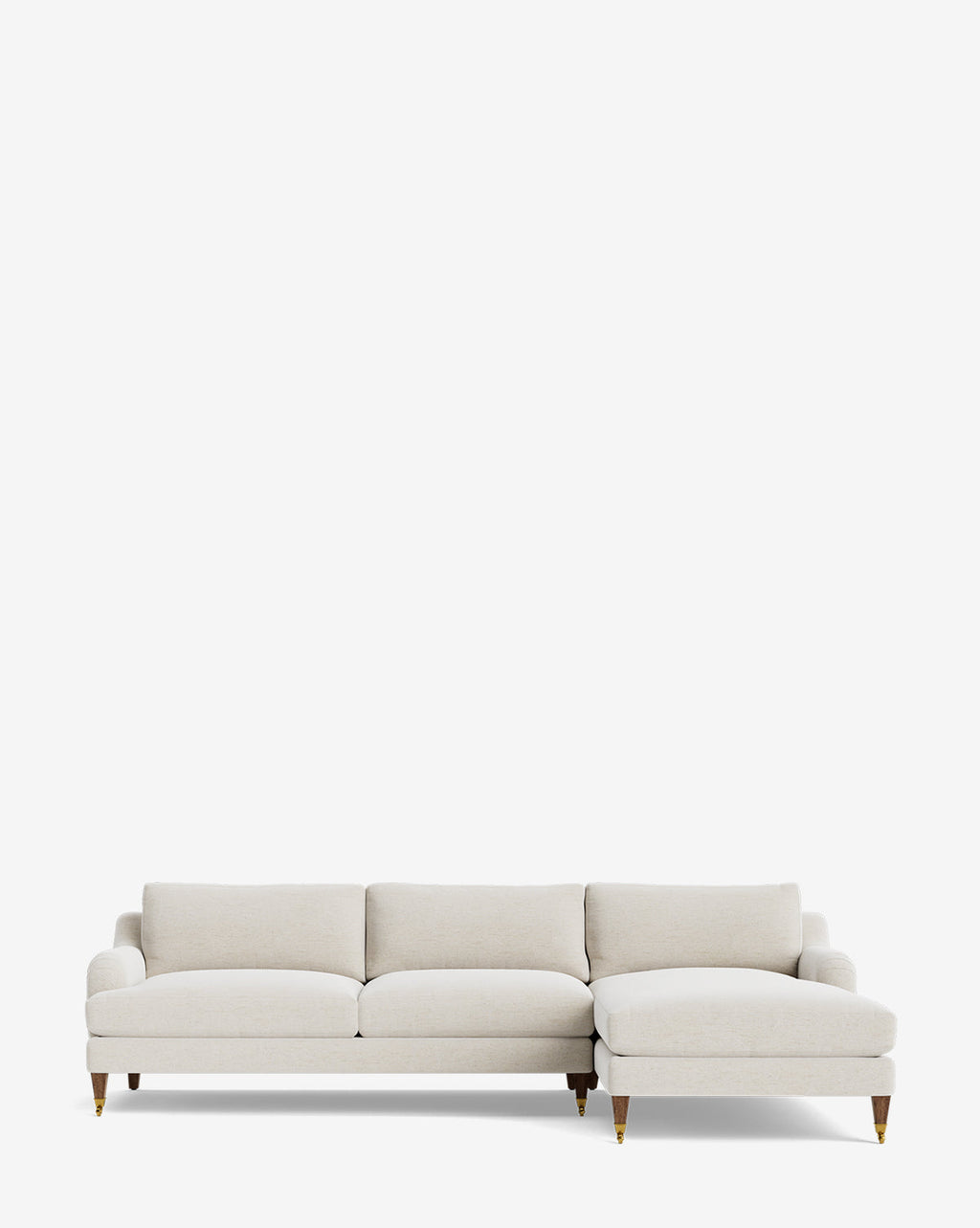 McGee & Co - Lucille English Roll Arm Right Chaise Sectional 107"