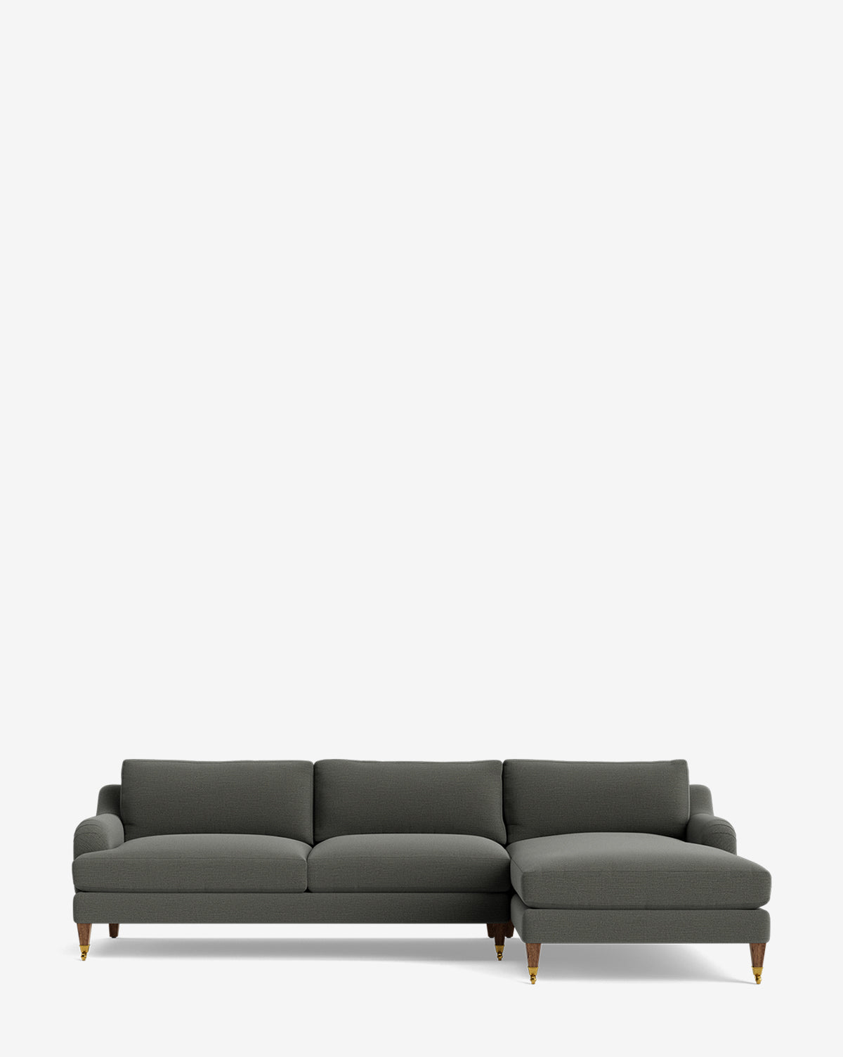 McGee & Co - Lucille English Roll Arm Right Chaise Sectional 107"