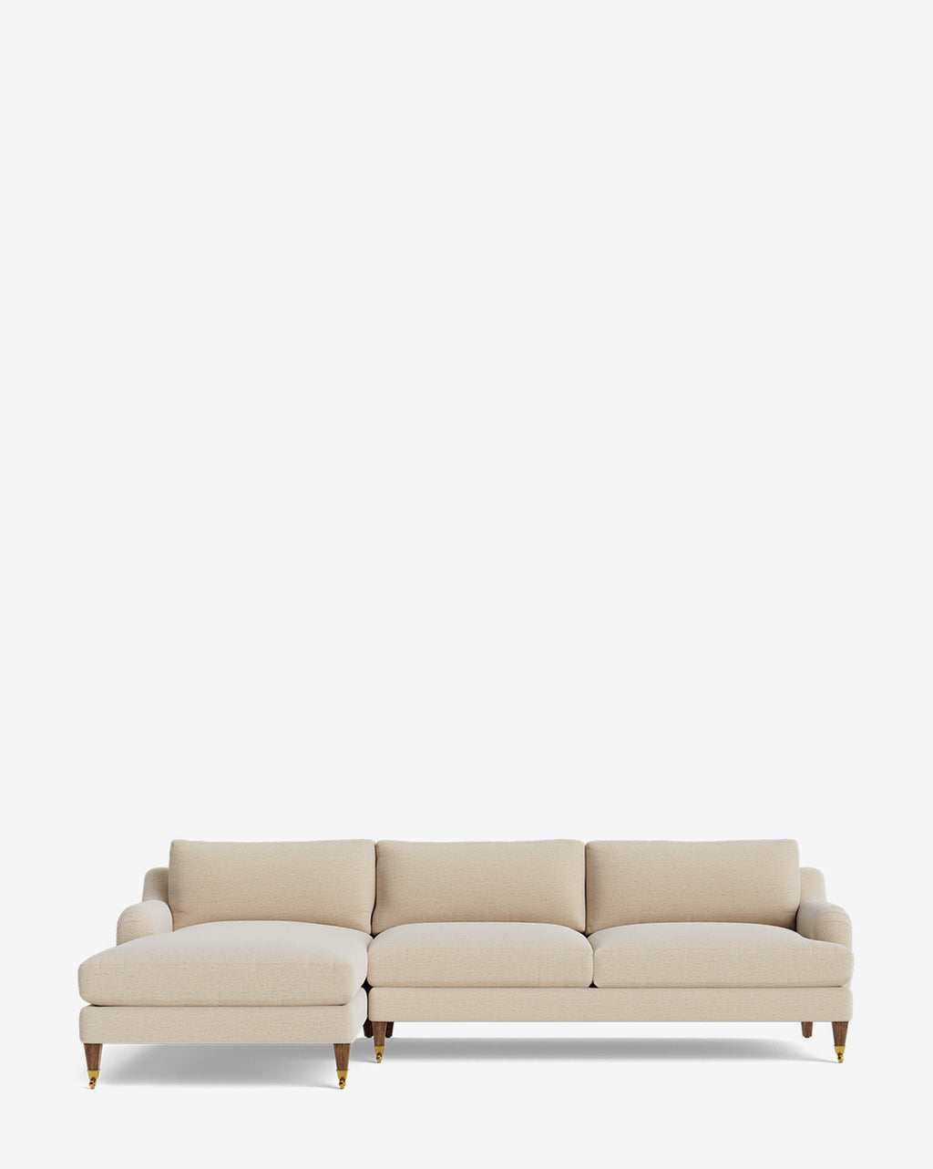 McGee & Co - Lucille English Roll Arm Left Chaise Sectional 107"