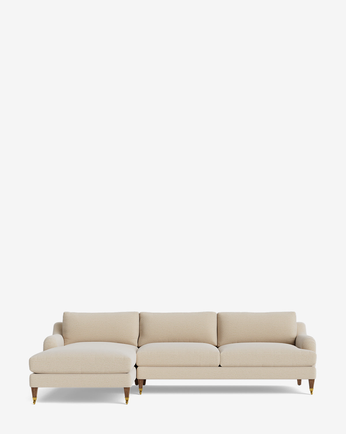 McGee & Co - Lucille English Roll Arm Left Chaise Sectional 107"