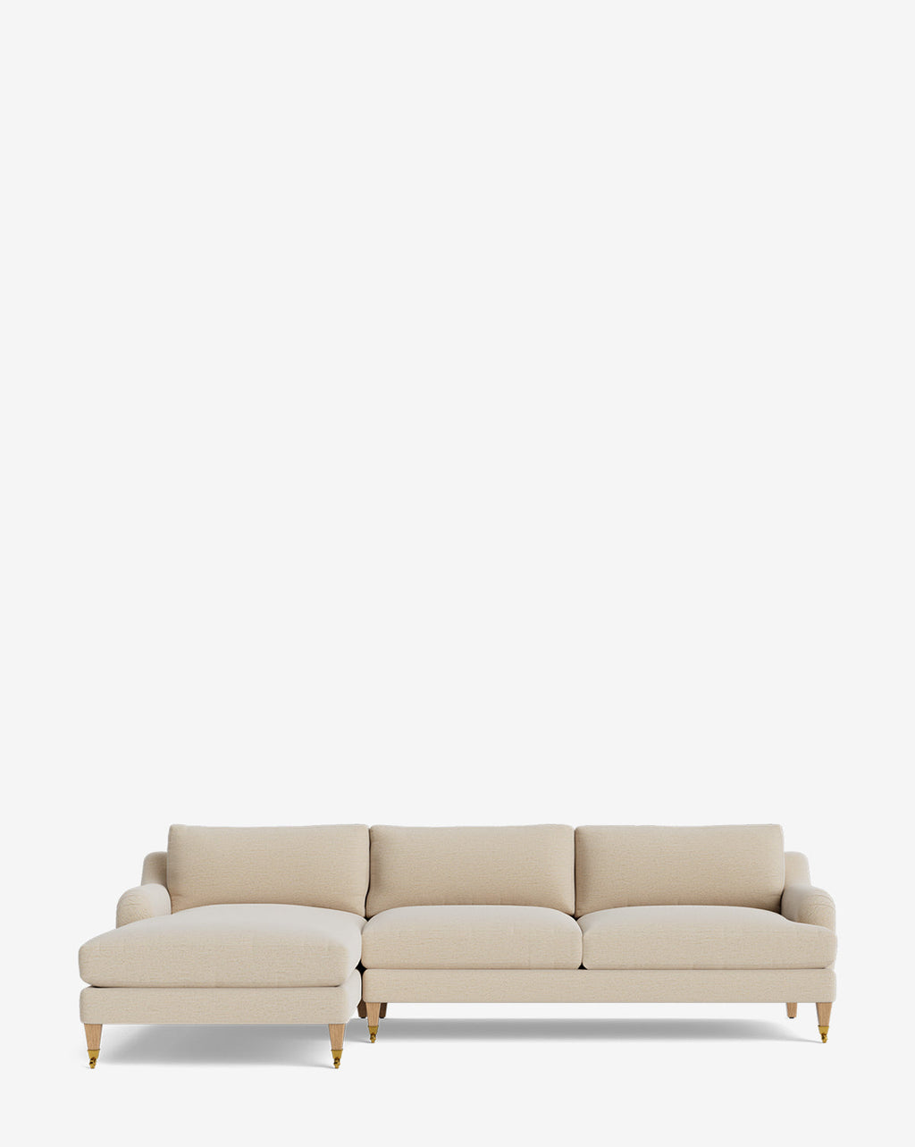 McGee & Co - Lucille English Roll Arm Left Chaise Sectional 107"