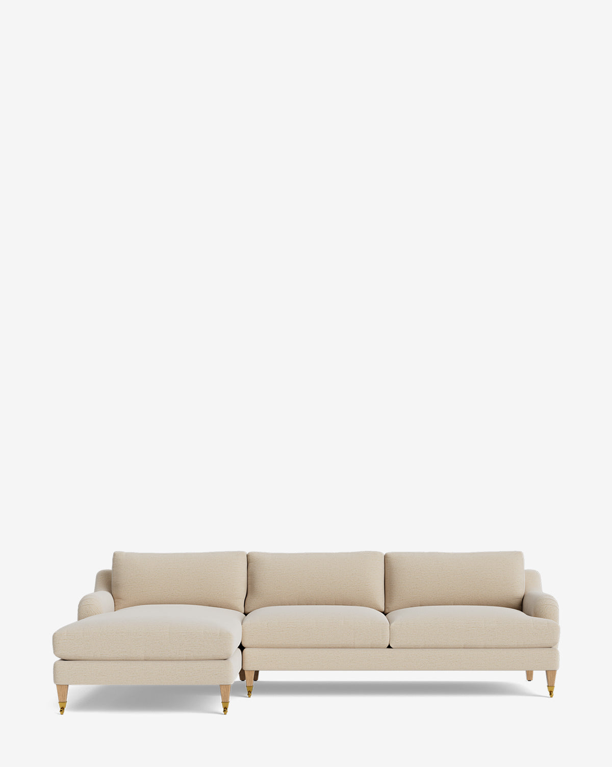 McGee & Co - Lucille English Roll Arm Left Chaise Sectional 107"