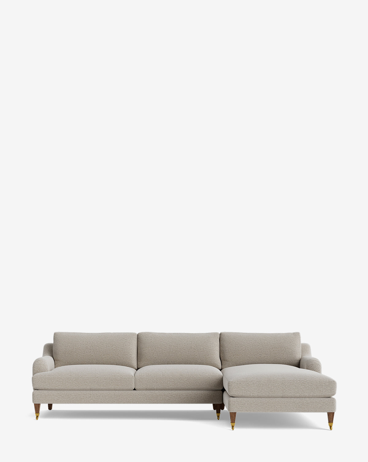 McGee & Co - Lucille English Roll Arm Right Chaise Sectional 107"