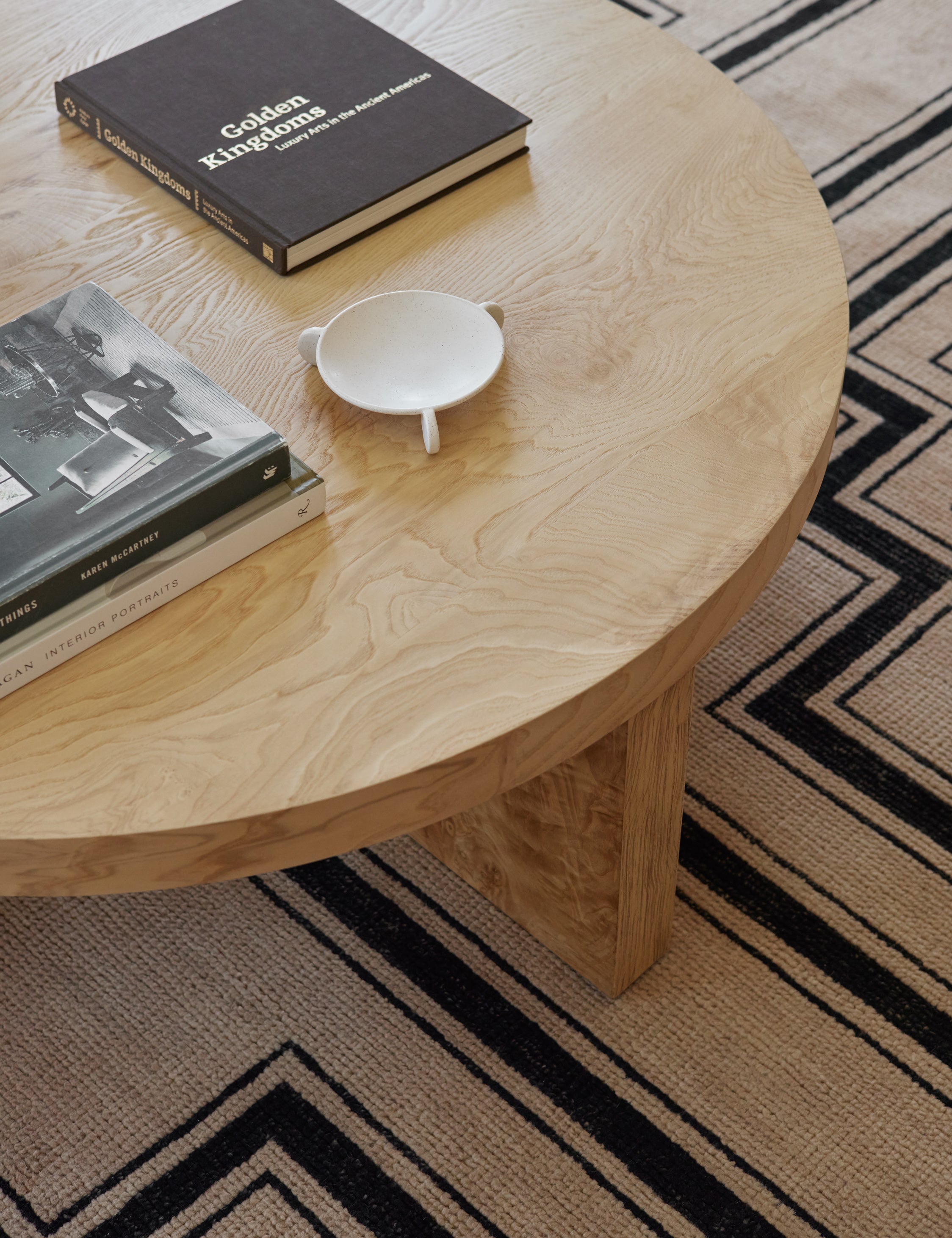 Lulu and Georgia - Kearns Round Burl Wood Coffee Table