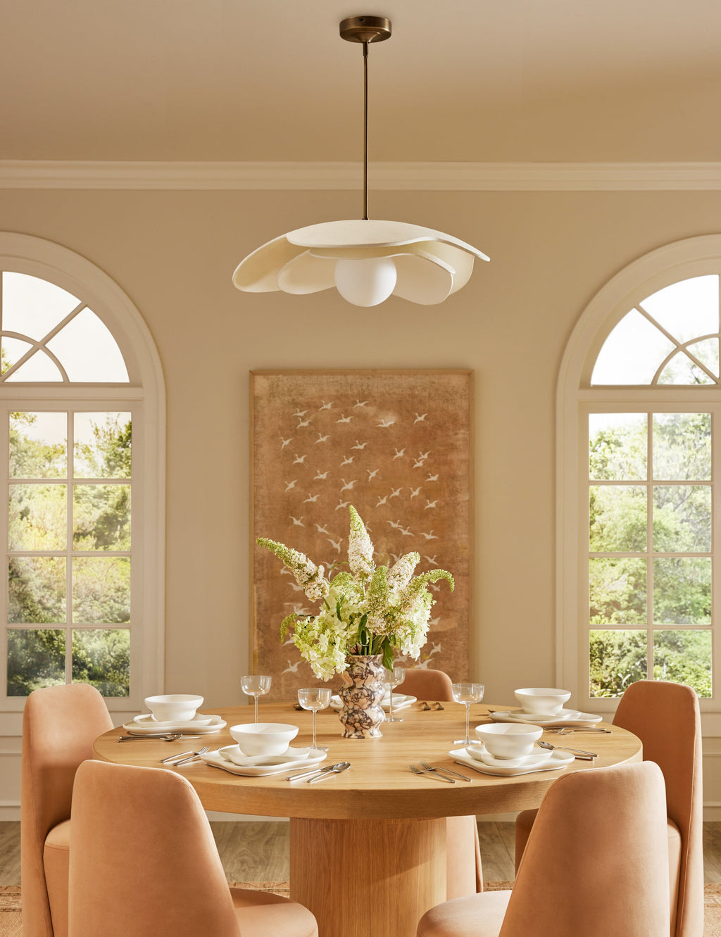 Lulu and Georgia - Soft Petal Pendant Light by Lolly Lolly Ceramics