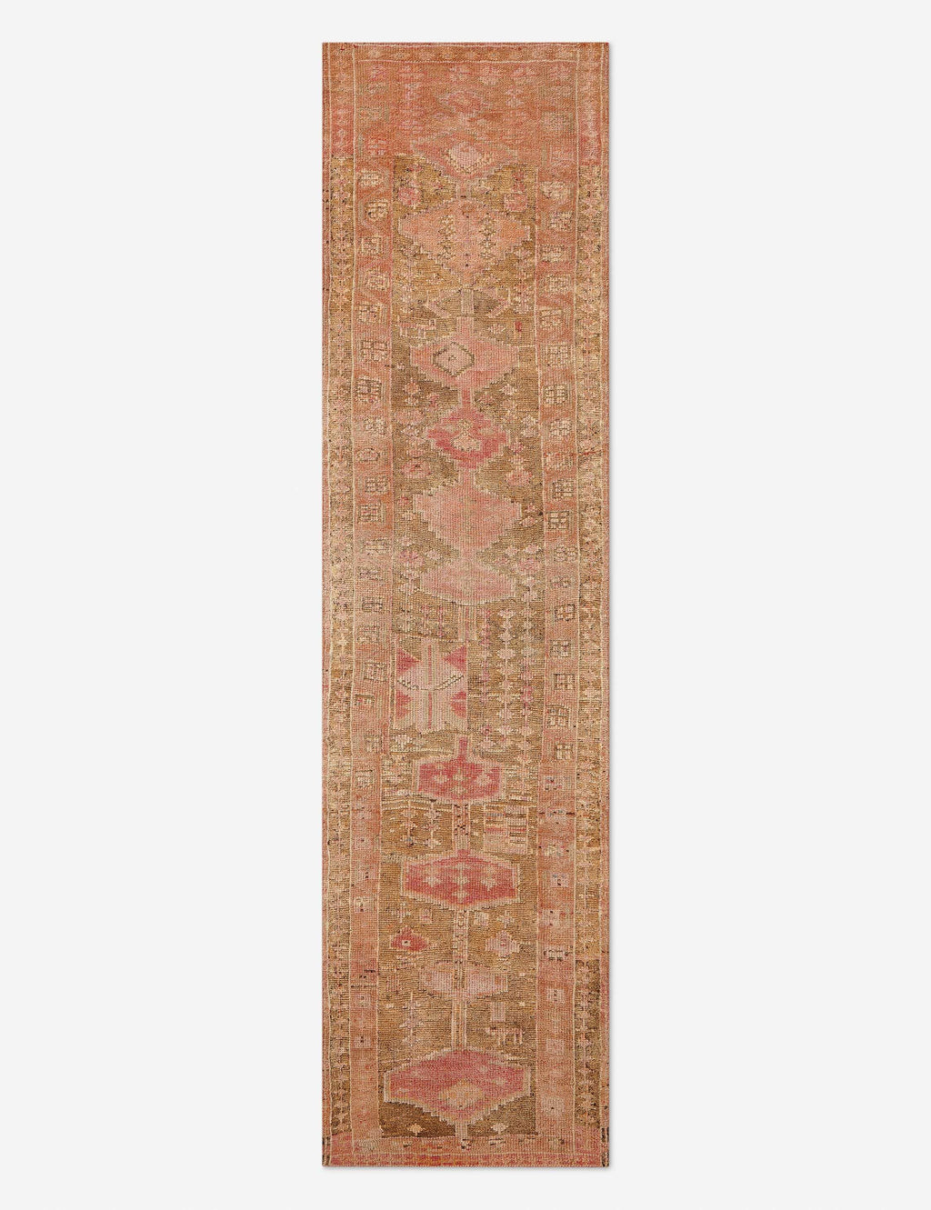 Lulu and Georgia - Vintage Turkish Hand - Knotted Wool Runner Rug No. 322, 3'1" x 12'1"