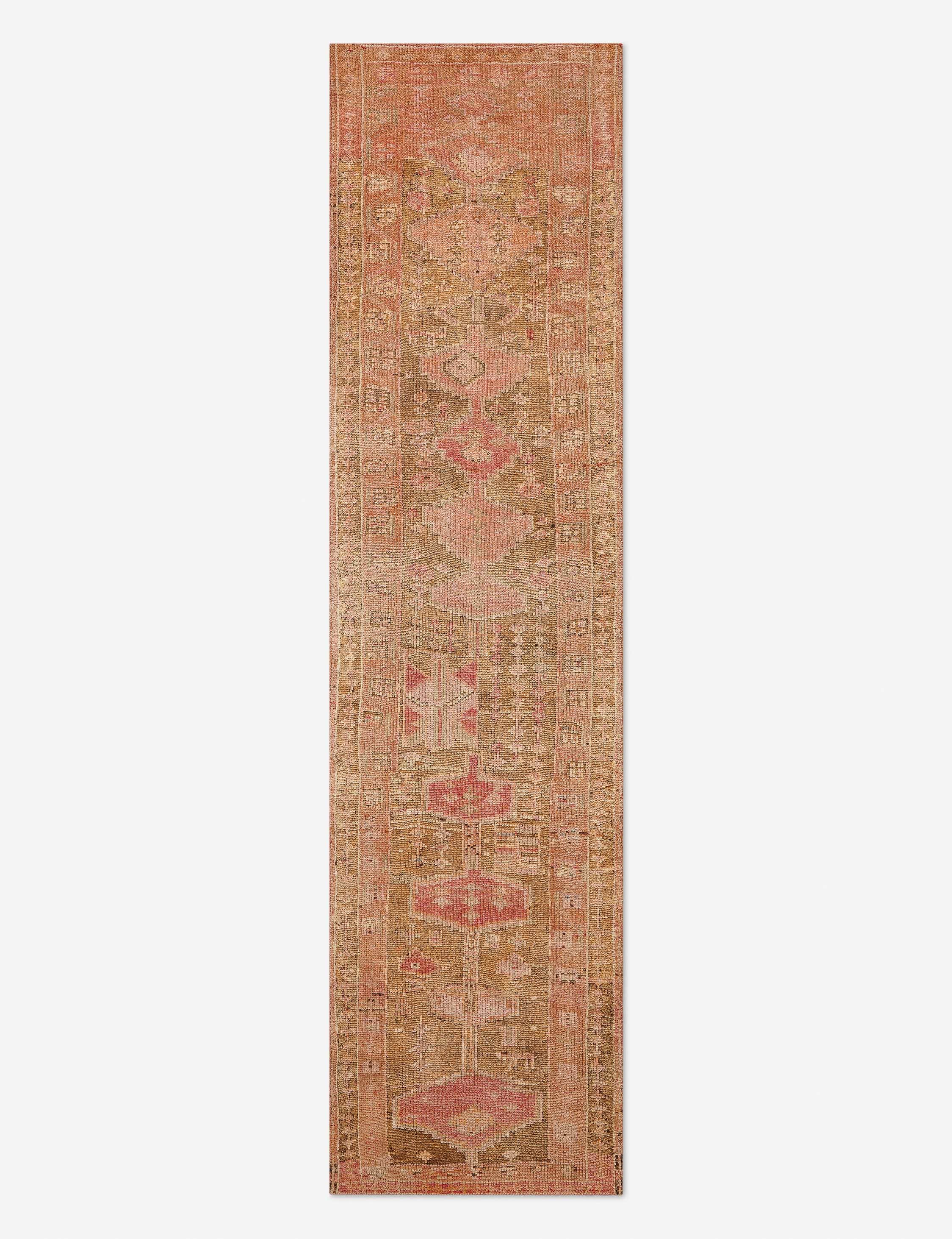 Lulu and Georgia - Vintage Turkish Hand - Knotted Wool Runner Rug No. 322, 3'1" x 12'1"