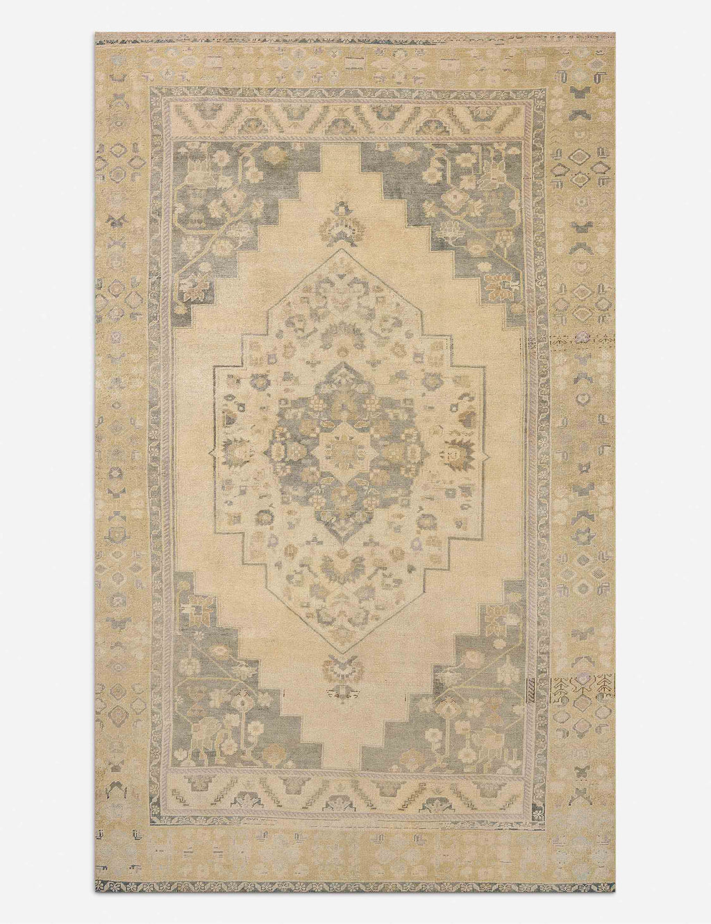 Lulu and Georgia - Vintage Turkish Hand - Knotted Wool Rug No. 610, 6'1" x 10'