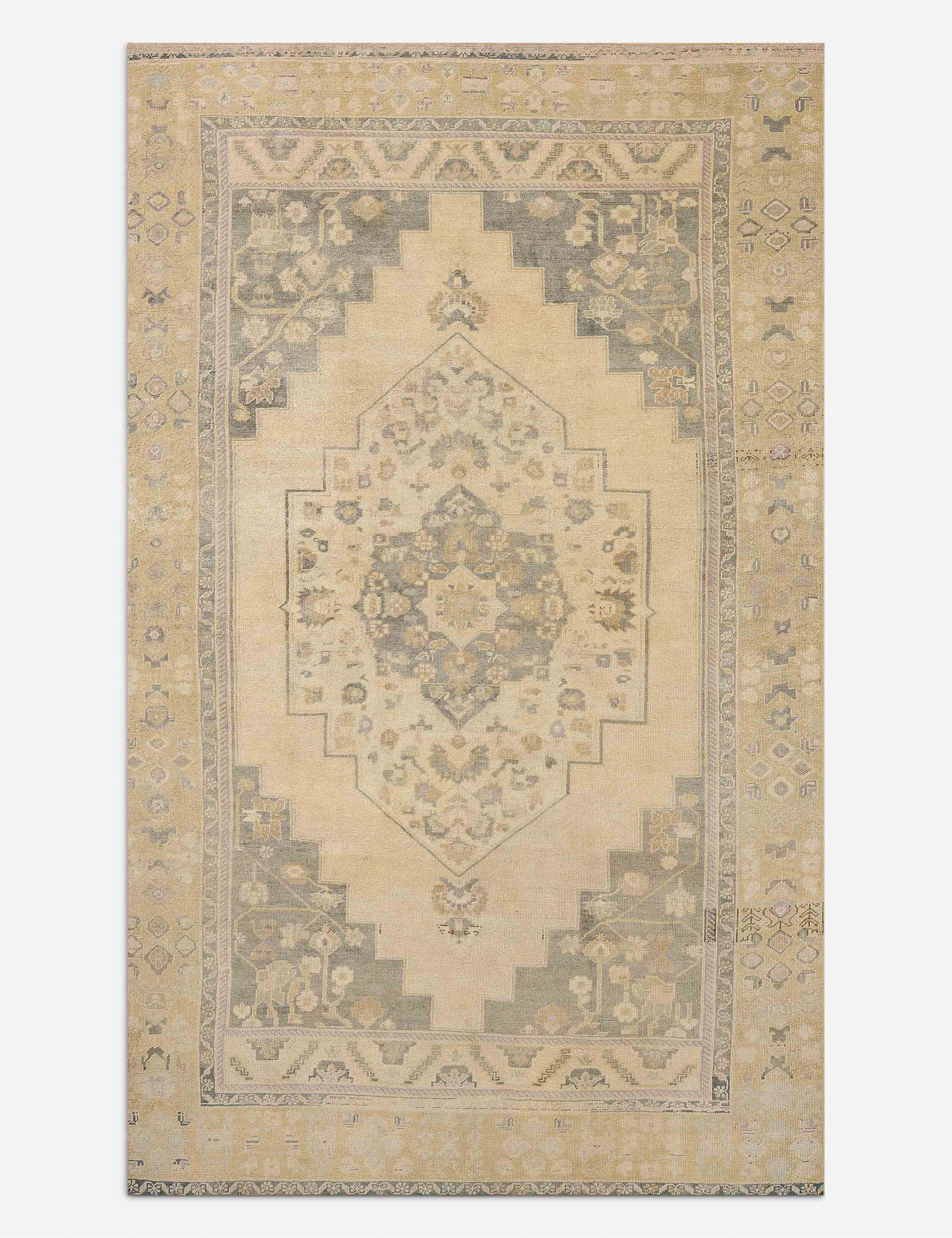 Lulu and Georgia - Vintage Turkish Hand - Knotted Wool Rug No. 610, 6'1" x 10'