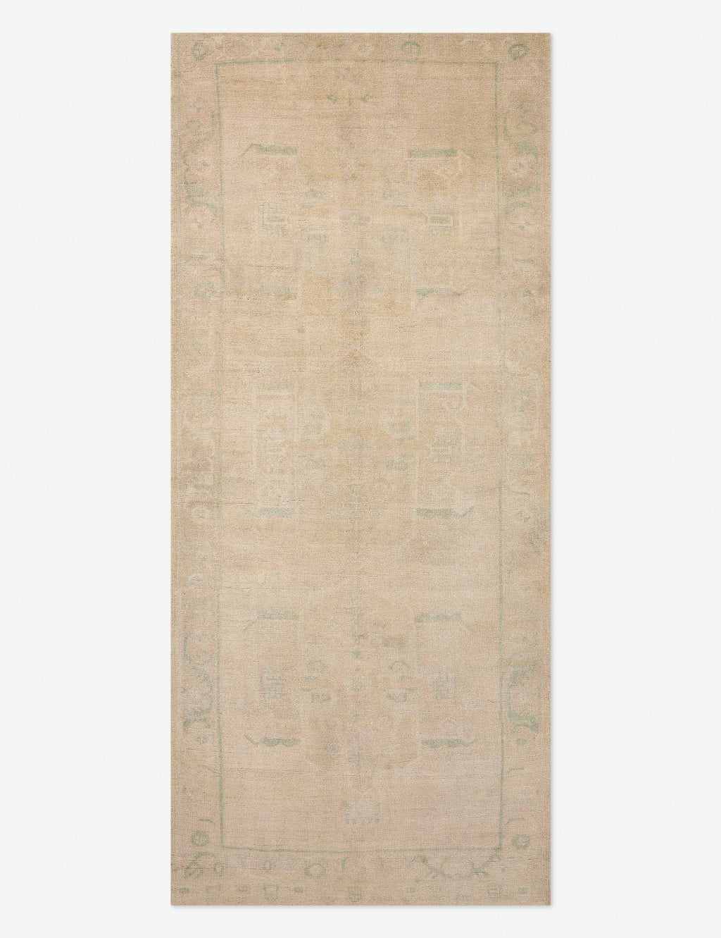 Lulu and Georgia - Vintage Turkish Hand - Knotted Wool Runner Rug No. 606, 4'11" x 11'5"