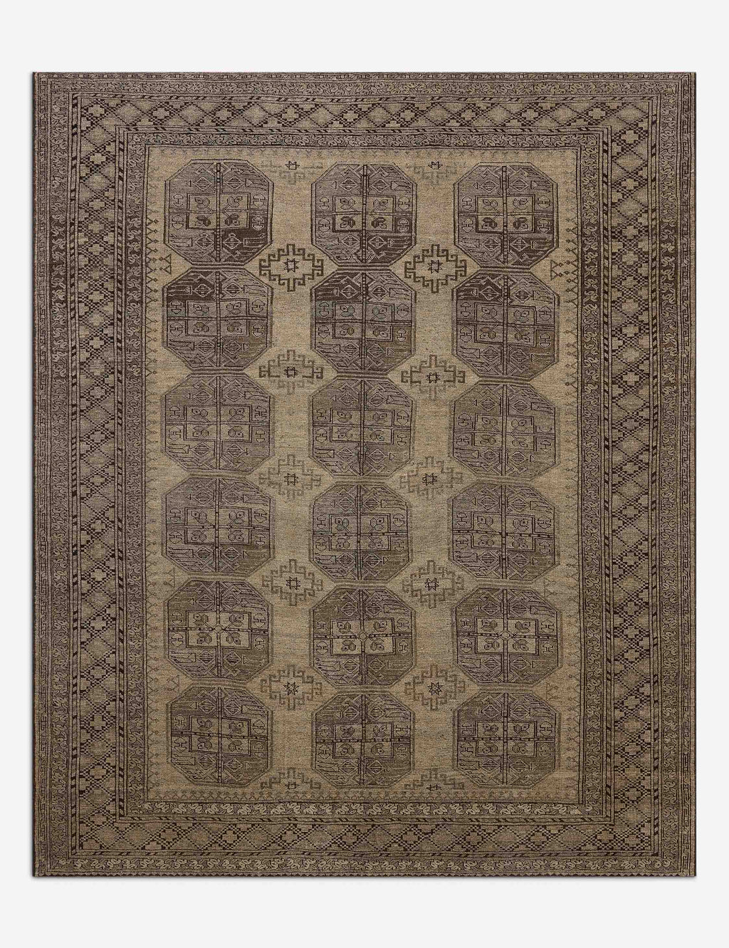 Lulu and Georgia - Vintage Turkish Hand - Knotted Wool Rug No. 607, 7'2" x 8'8"