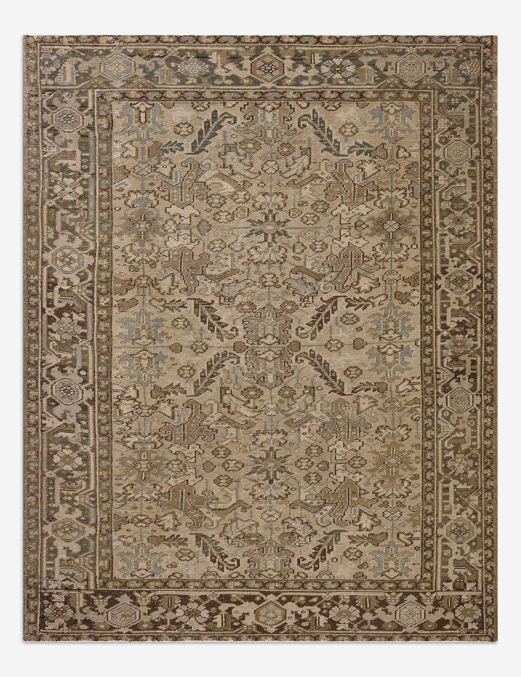Lulu and Georgia - Vintage Turkish Hand - Knotted Wool Rug No. 612, 7' x 9'