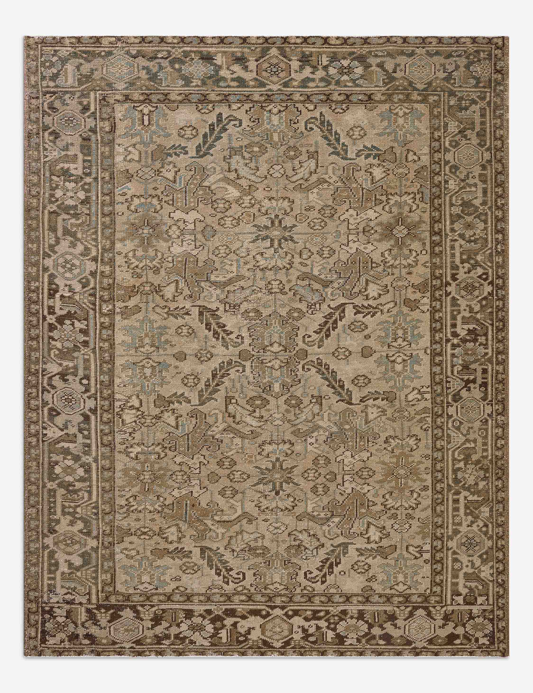 Lulu and Georgia - Vintage Turkish Hand - Knotted Wool Rug No. 612, 7' x 9'