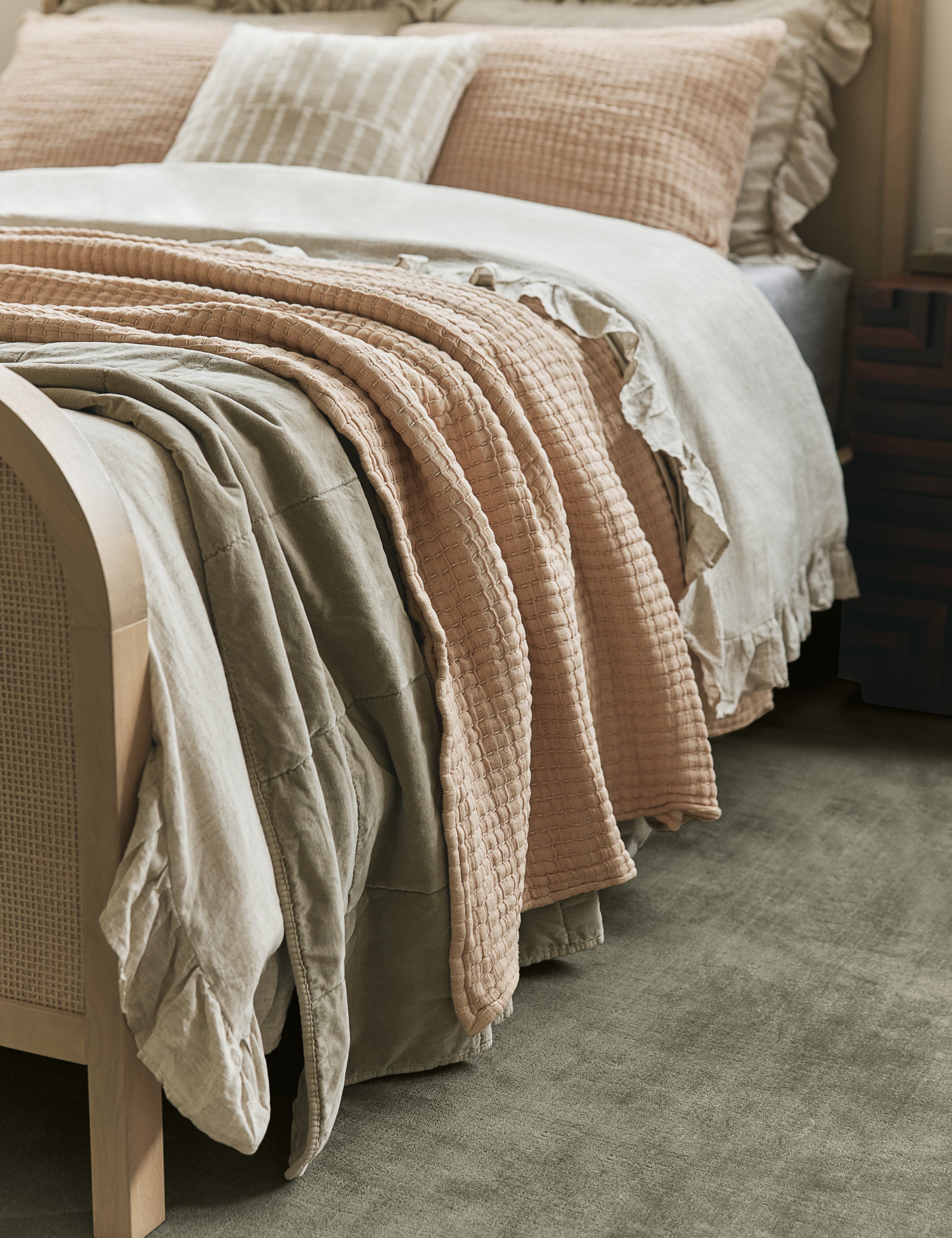 Lulu and Georgia - Amsterdam Cotton Velvet Coverlet by Pom Pom at Home