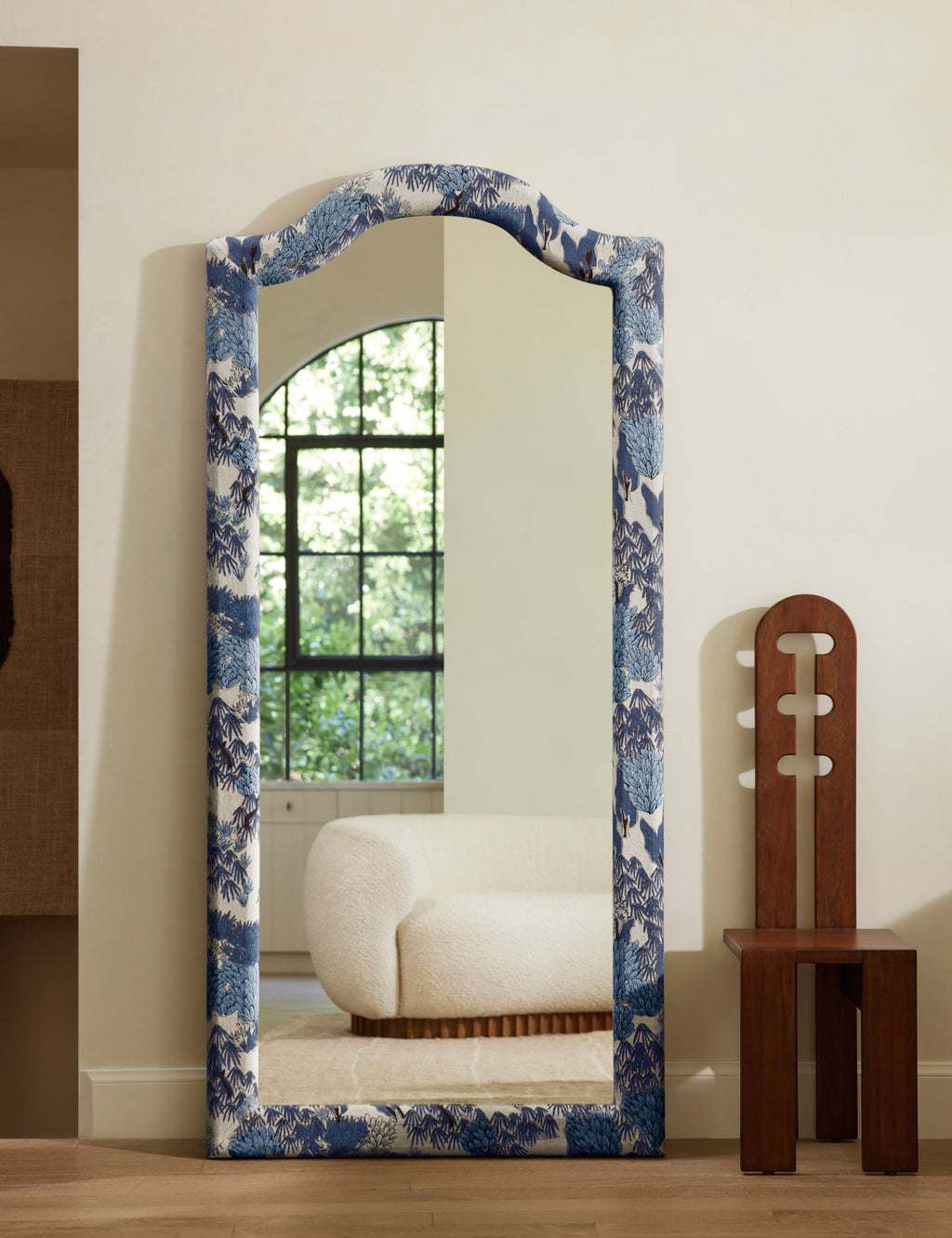 Lulu and Georgia - Garden Walk Upholstered Full Length Mirror by Sarah Sherman Samuel