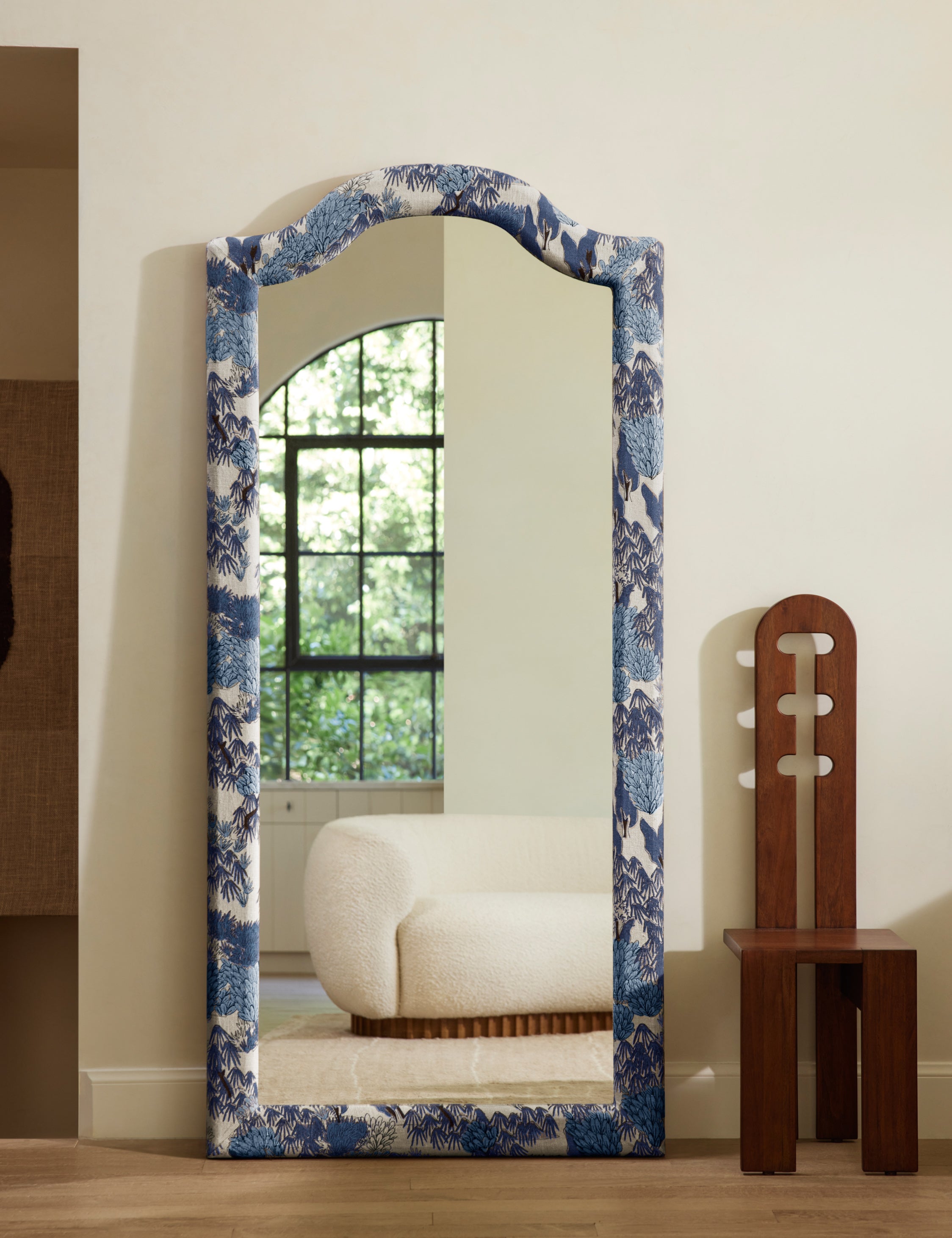 Lulu and Georgia - Garden Walk Upholstered Full Length Mirror by Sarah Sherman Samuel